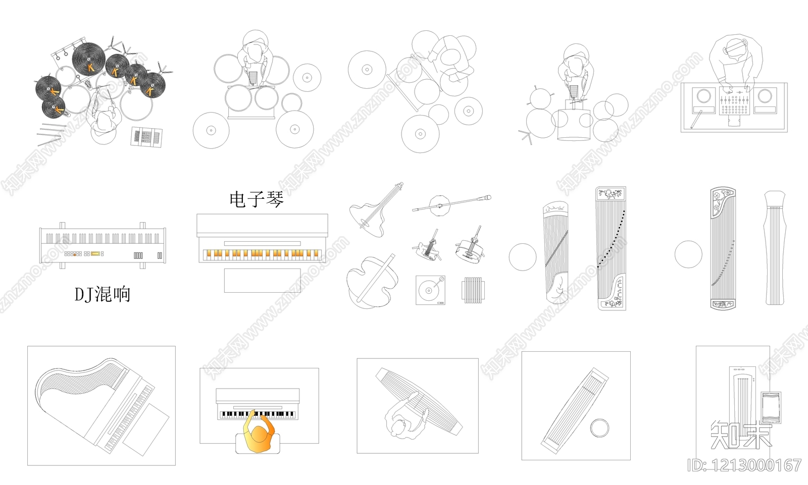 现代乐器施工图下载【ID:1213000167】