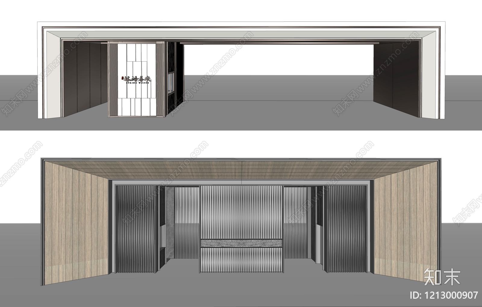 新中式廊架SU模型下载【ID:1213000907】