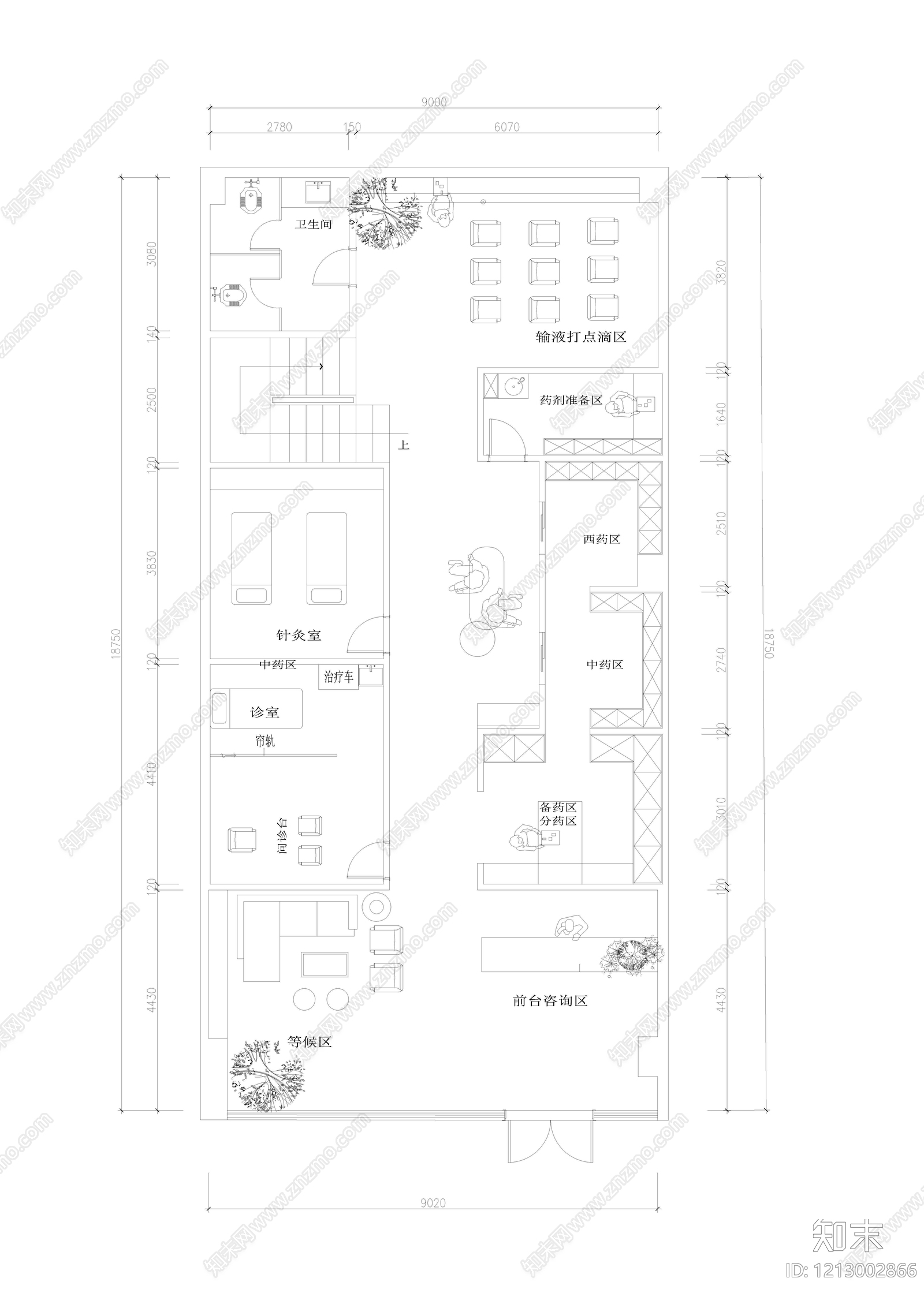 现代医院cad施工图下载【ID:1213002866】