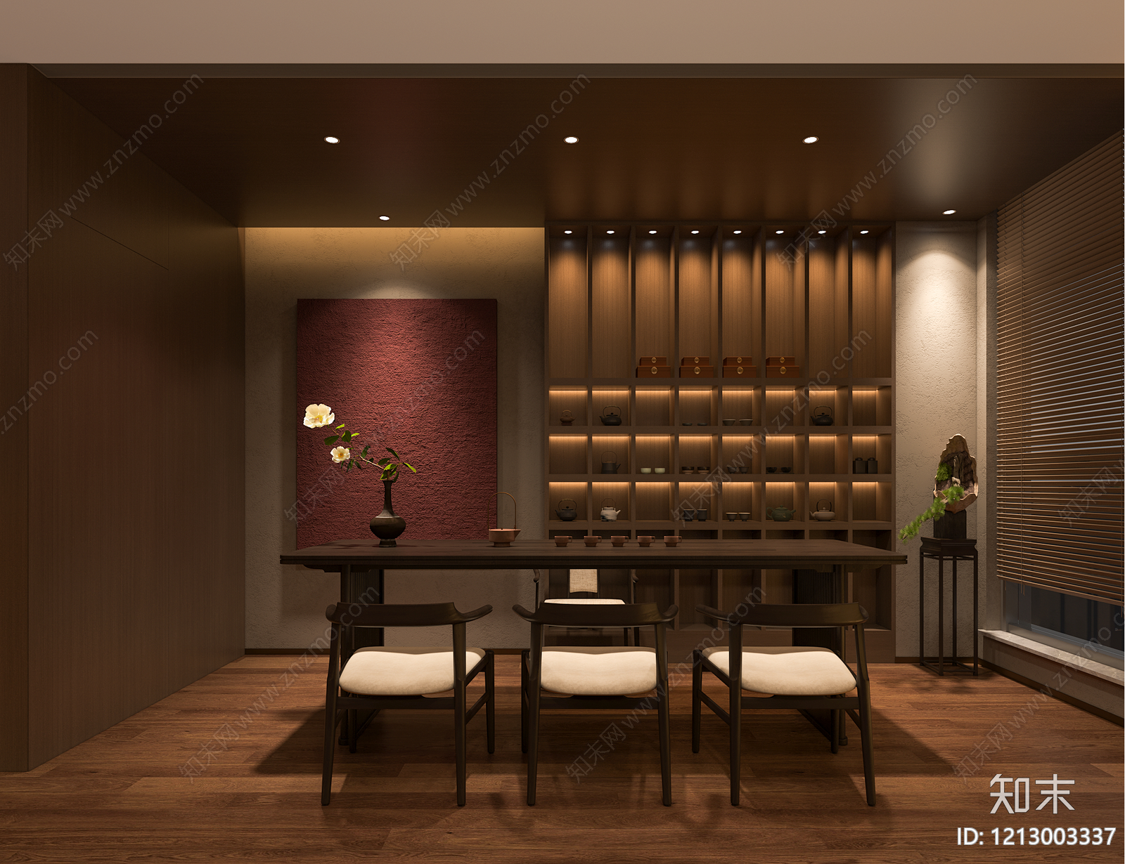 新中式包厢3D模型下载【ID:1213003337】
