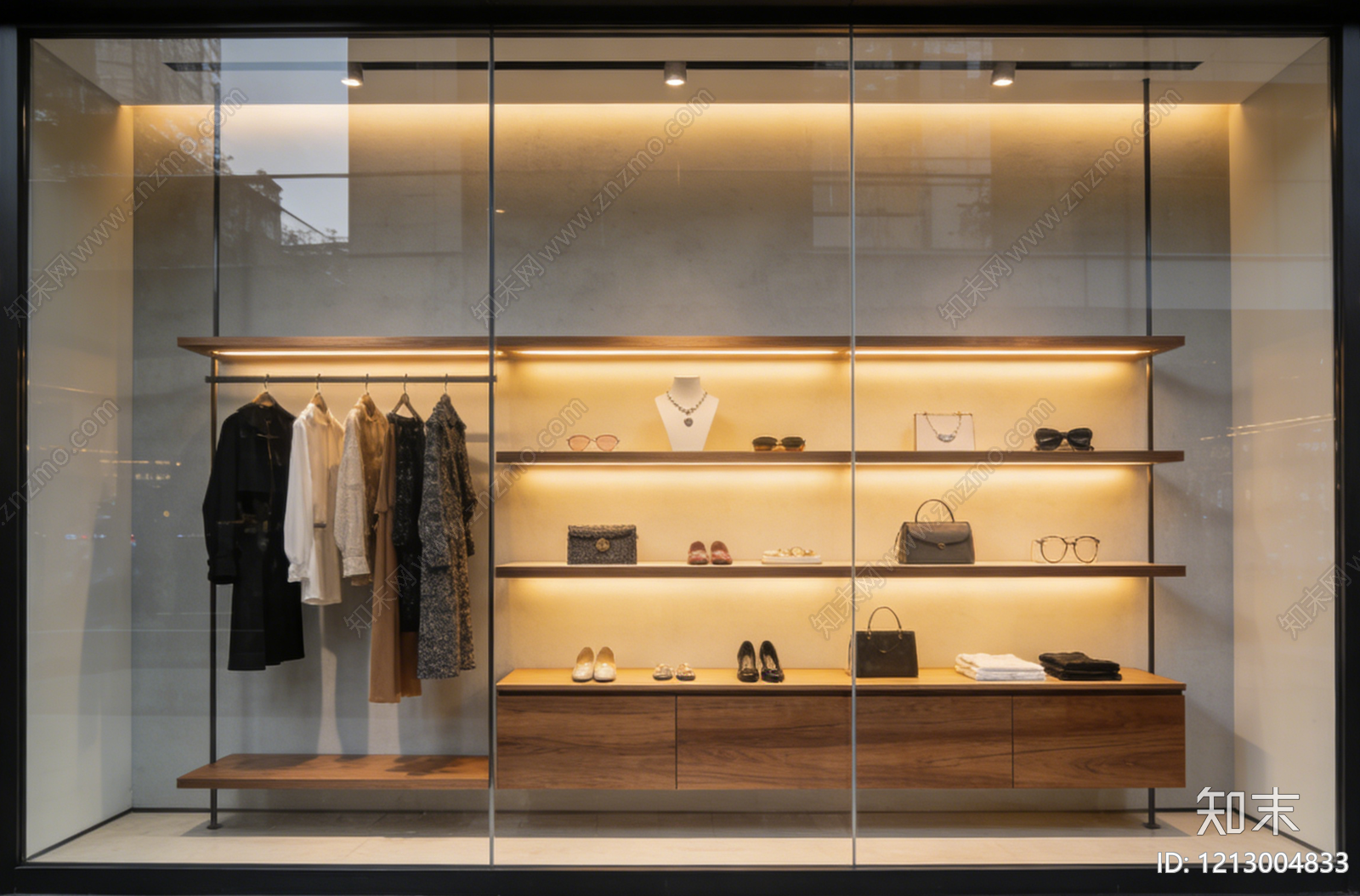 现代极简橱窗贴图下载【ID:1213004833】