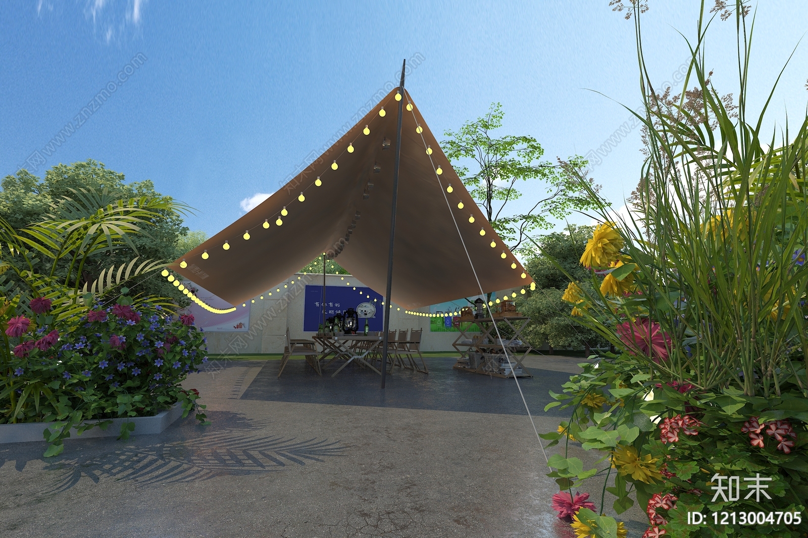 露营风房车营地3D模型下载【ID:1213004705】