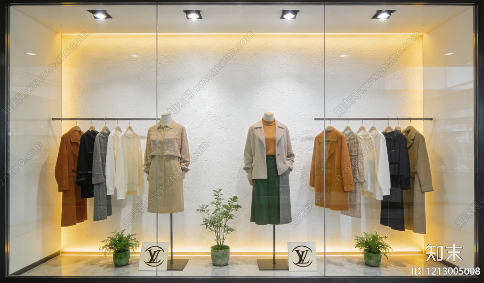 现代简约橱窗贴图下载【ID:1213005008】