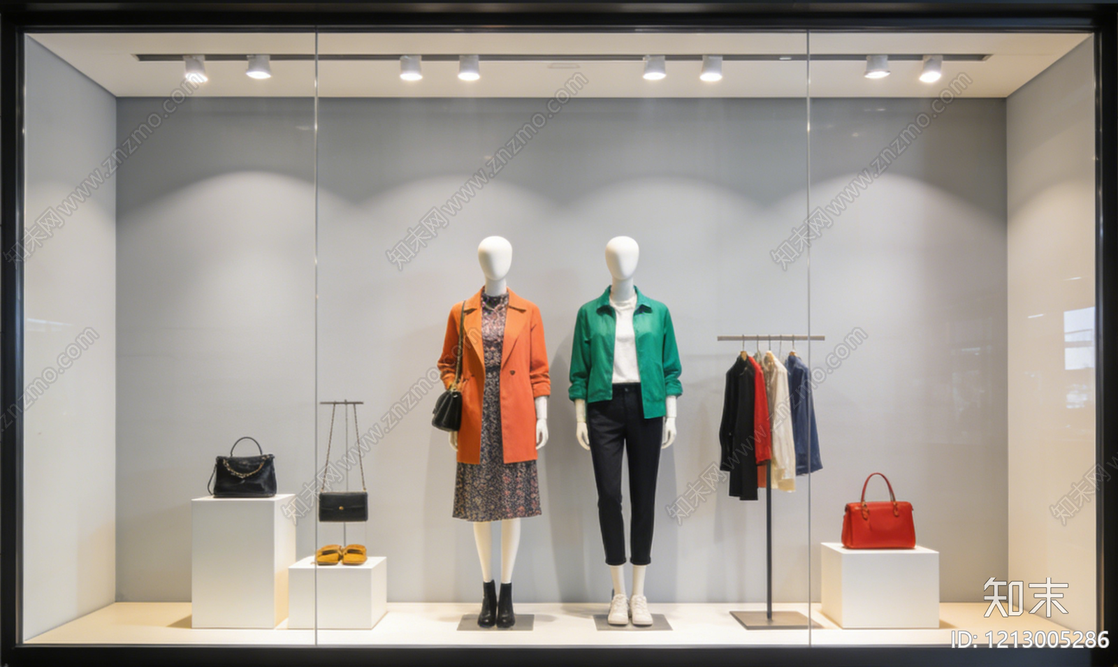 现代简约橱窗贴图下载【ID:1213005286】