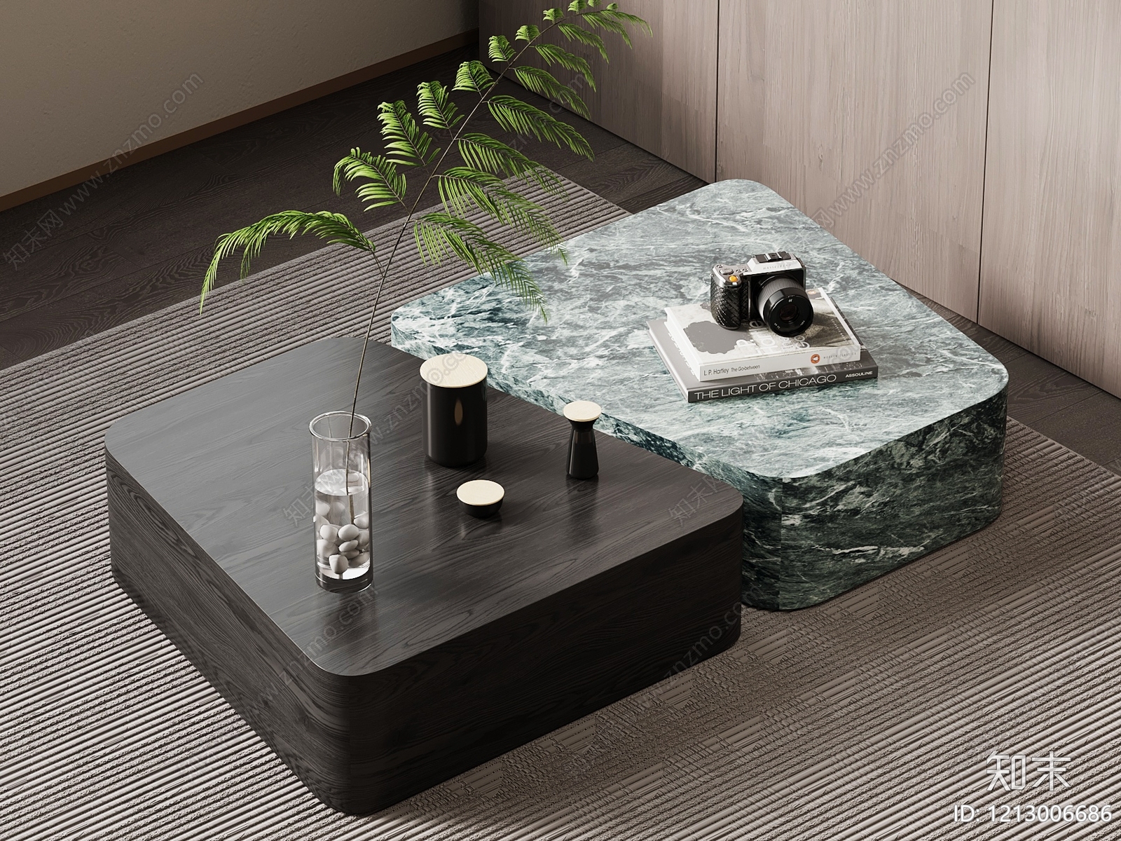 现代简约茶几3D模型下载【ID:1213006686】