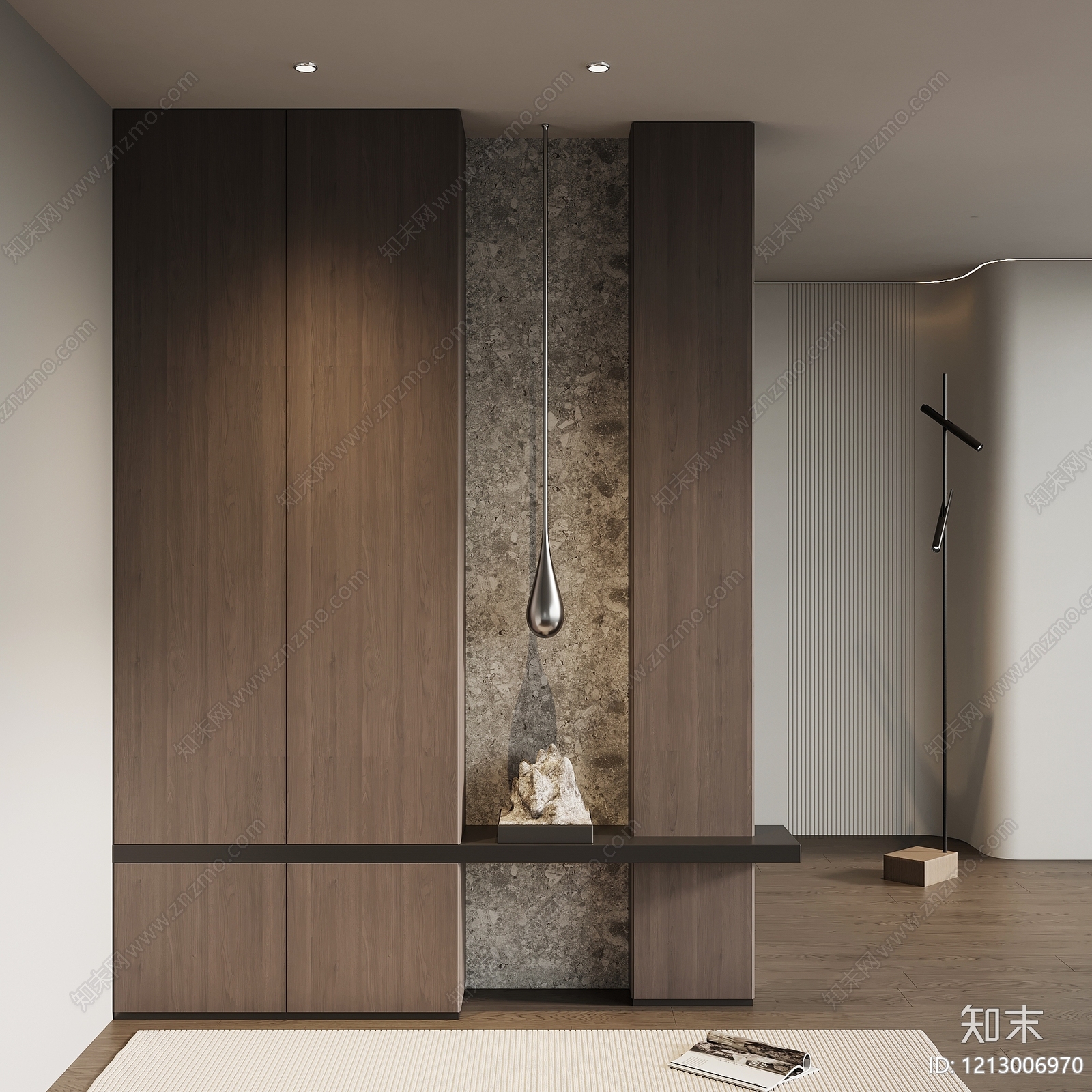 极简玄关柜SU模型下载【ID:1213006970】