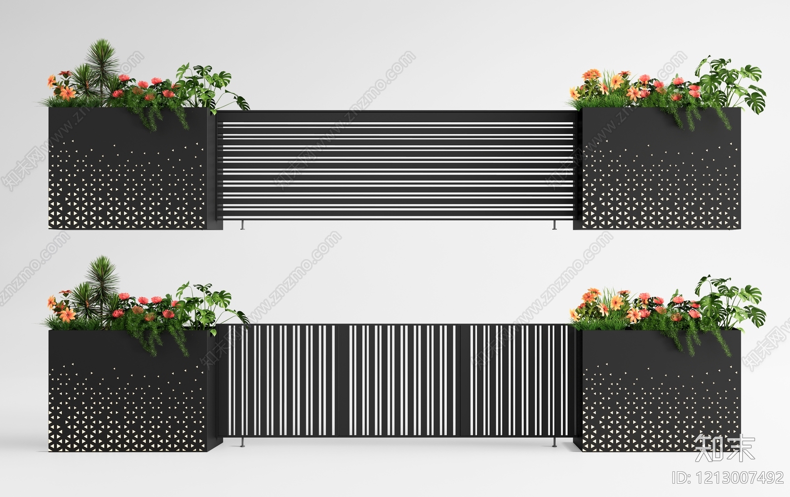 现代简约景观围栏3D模型下载【ID:1213007492】