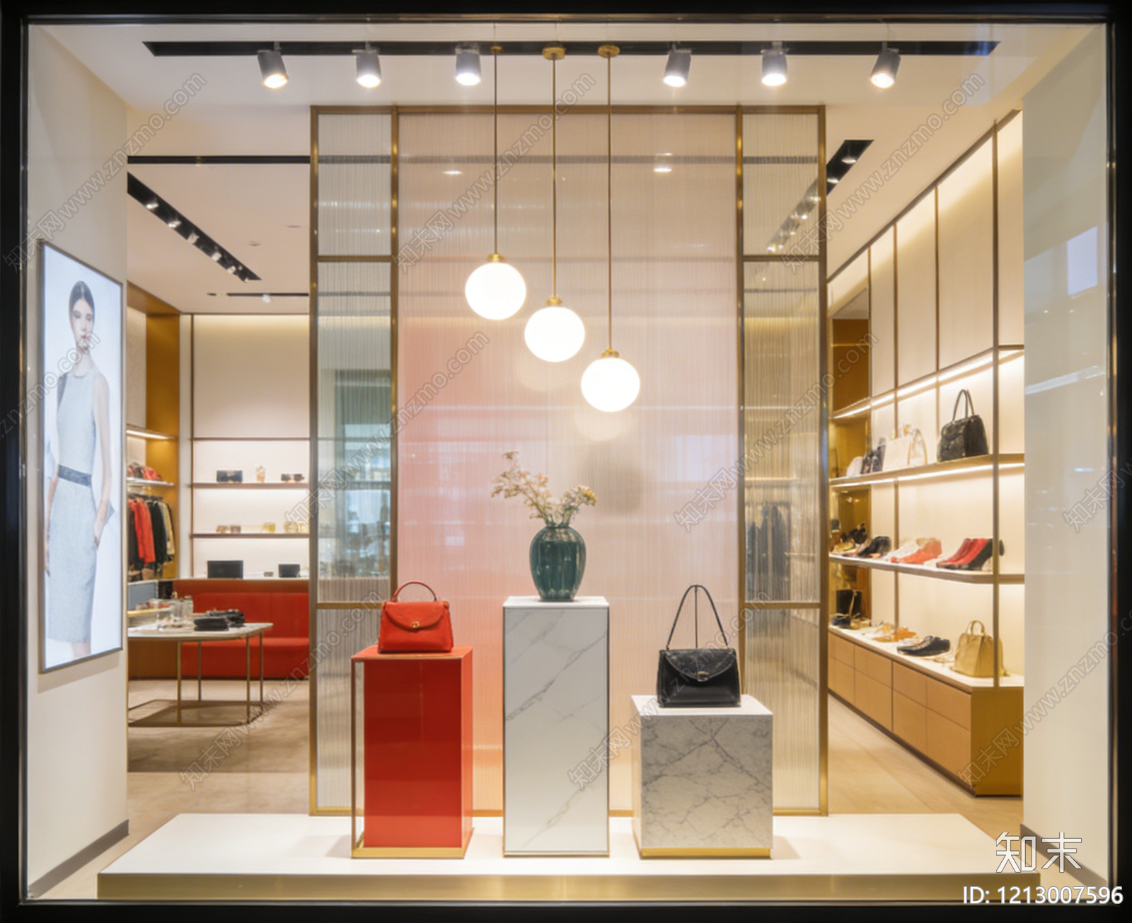 现代简约橱窗贴图下载【ID:1213007596】