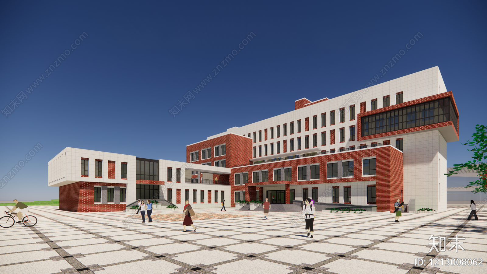 现代主义大学教学楼SU模型下载【ID:1213008062】