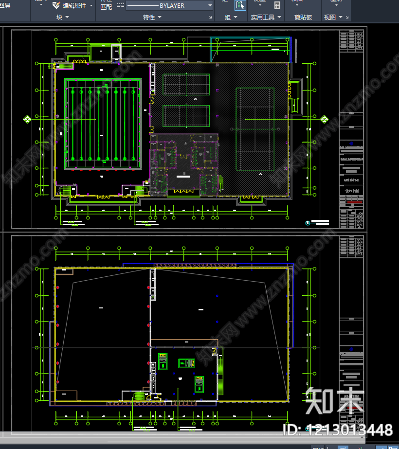 现代体育馆建筑施工图下载【ID:1213013448】