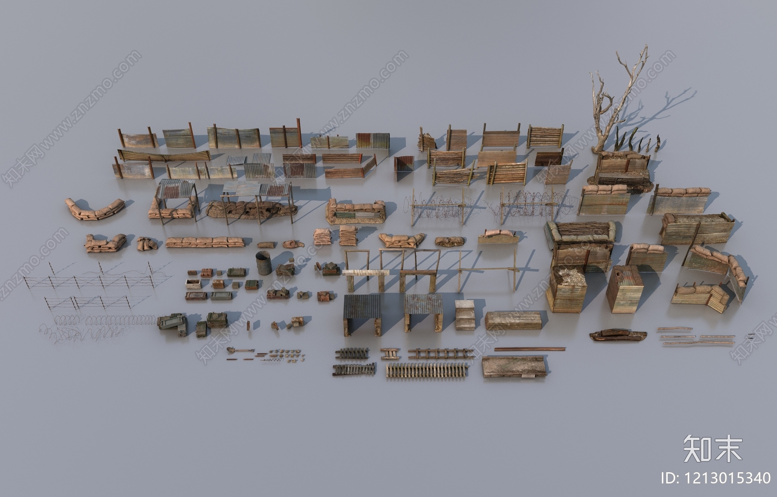 战争废墟风其他材料3D模型下载【ID:1213015340】