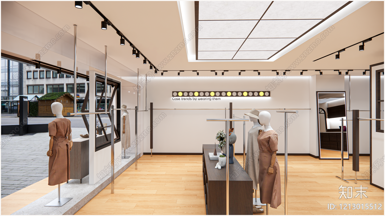 现代简约服装店SU模型下载【ID:1213015512】