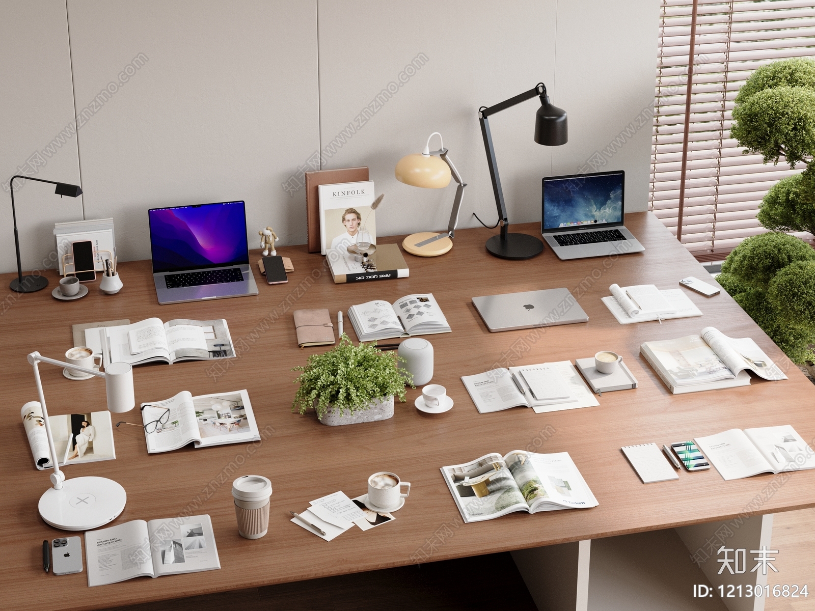 现代简约办公用品3D模型下载【ID:1213016824】