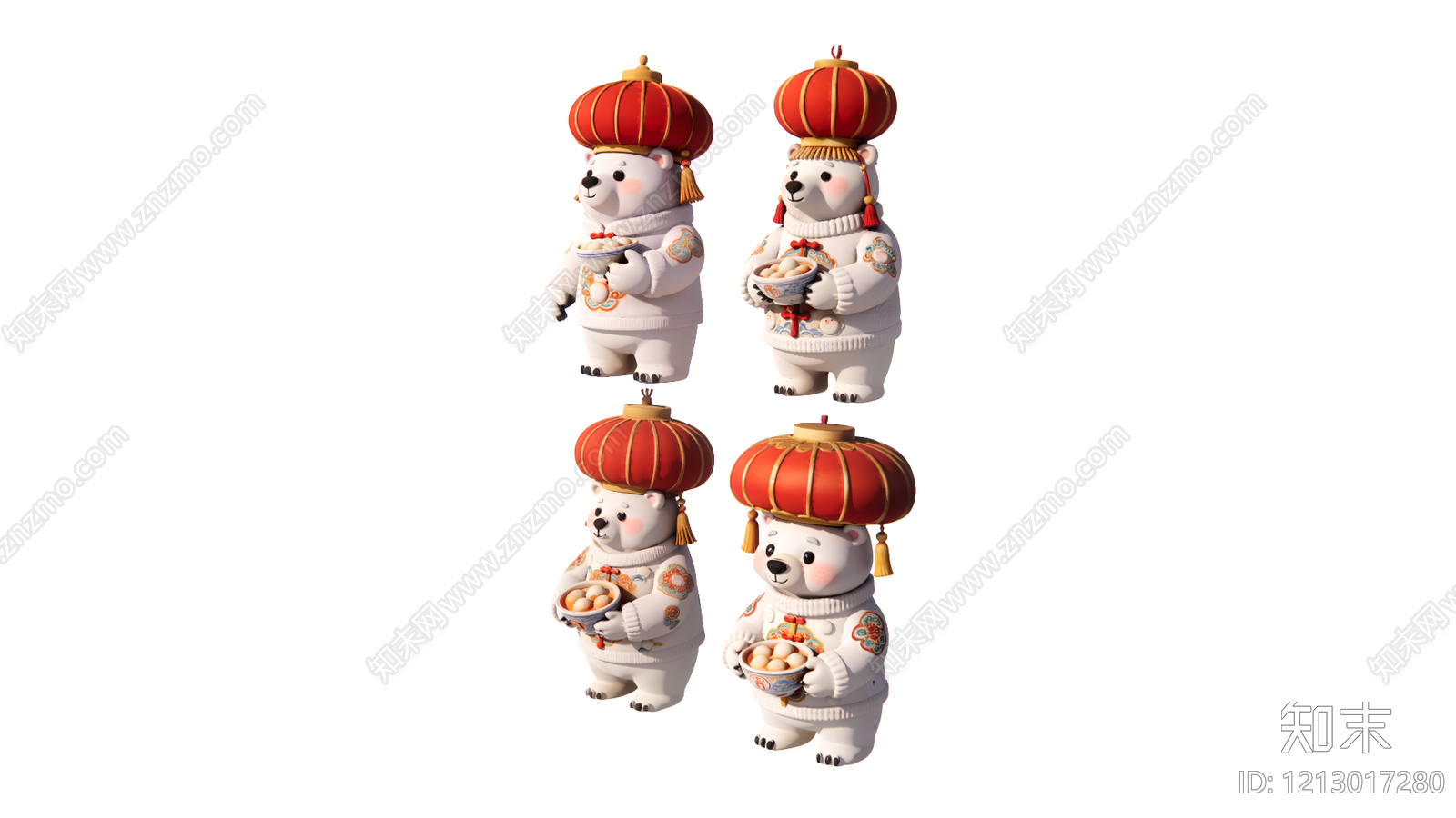 新中式虚拟人物SU模型下载【ID:1213017280】