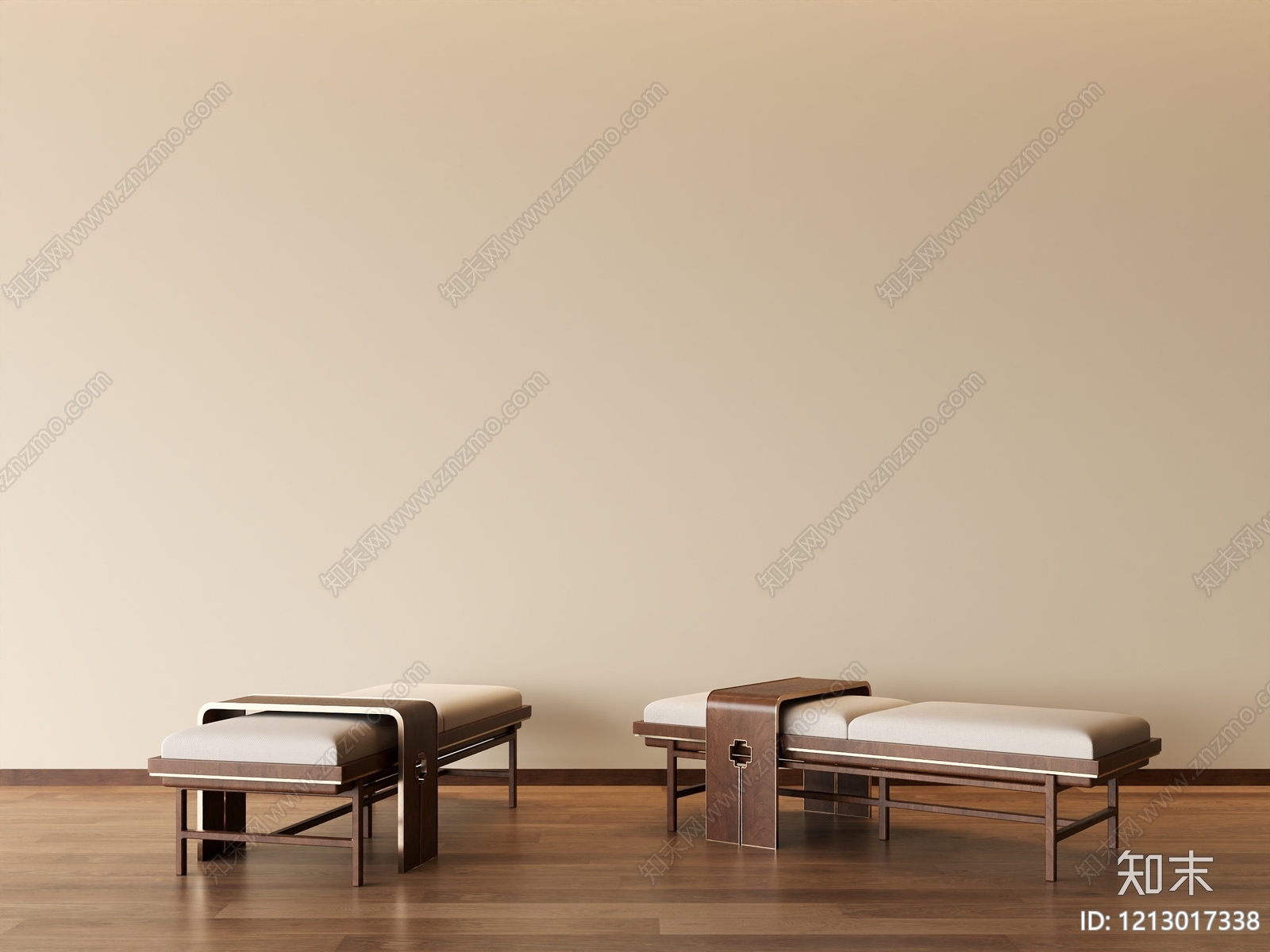 新中式床尾凳3D模型下载【ID:1213017338】