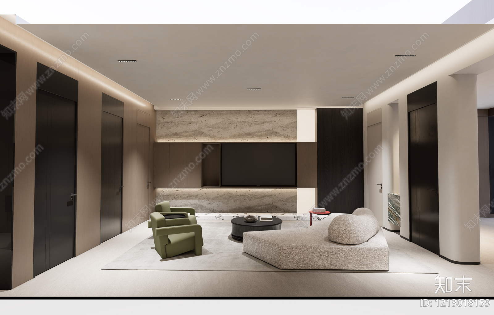 现代简约门窗展厅3D模型下载【ID:1213018159】