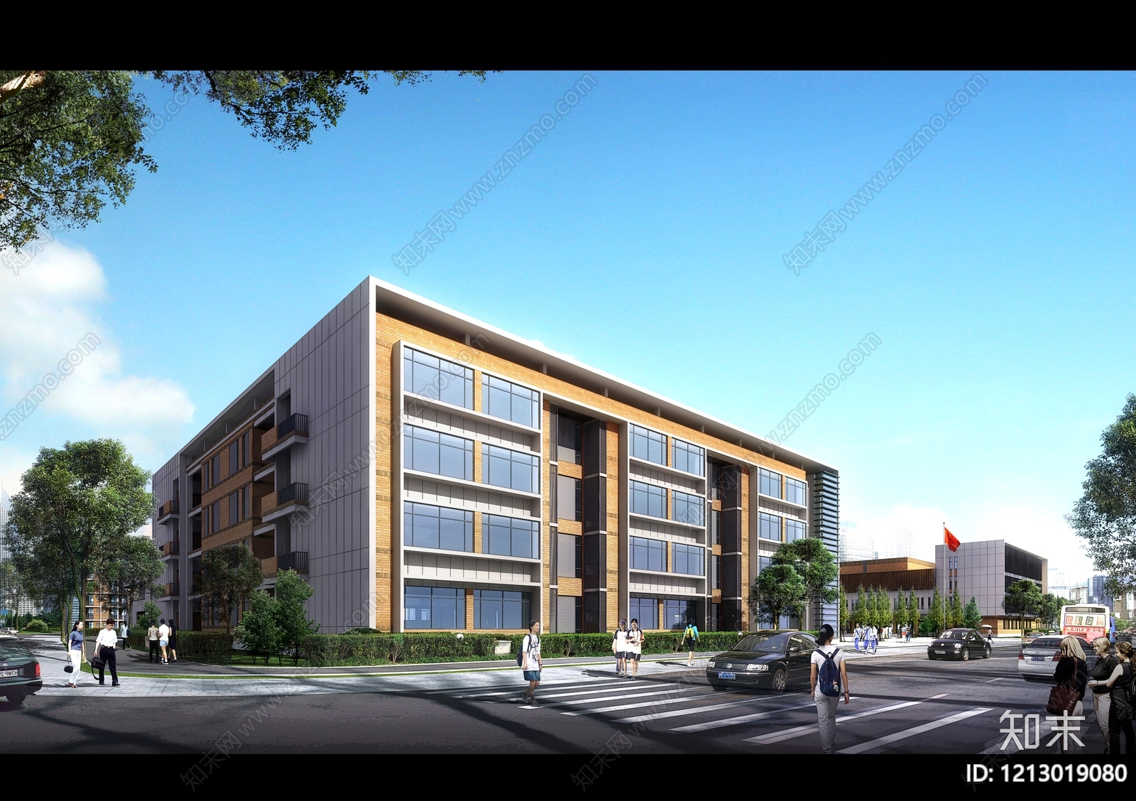 现代学校建筑cad施工图下载【ID:1213019080】