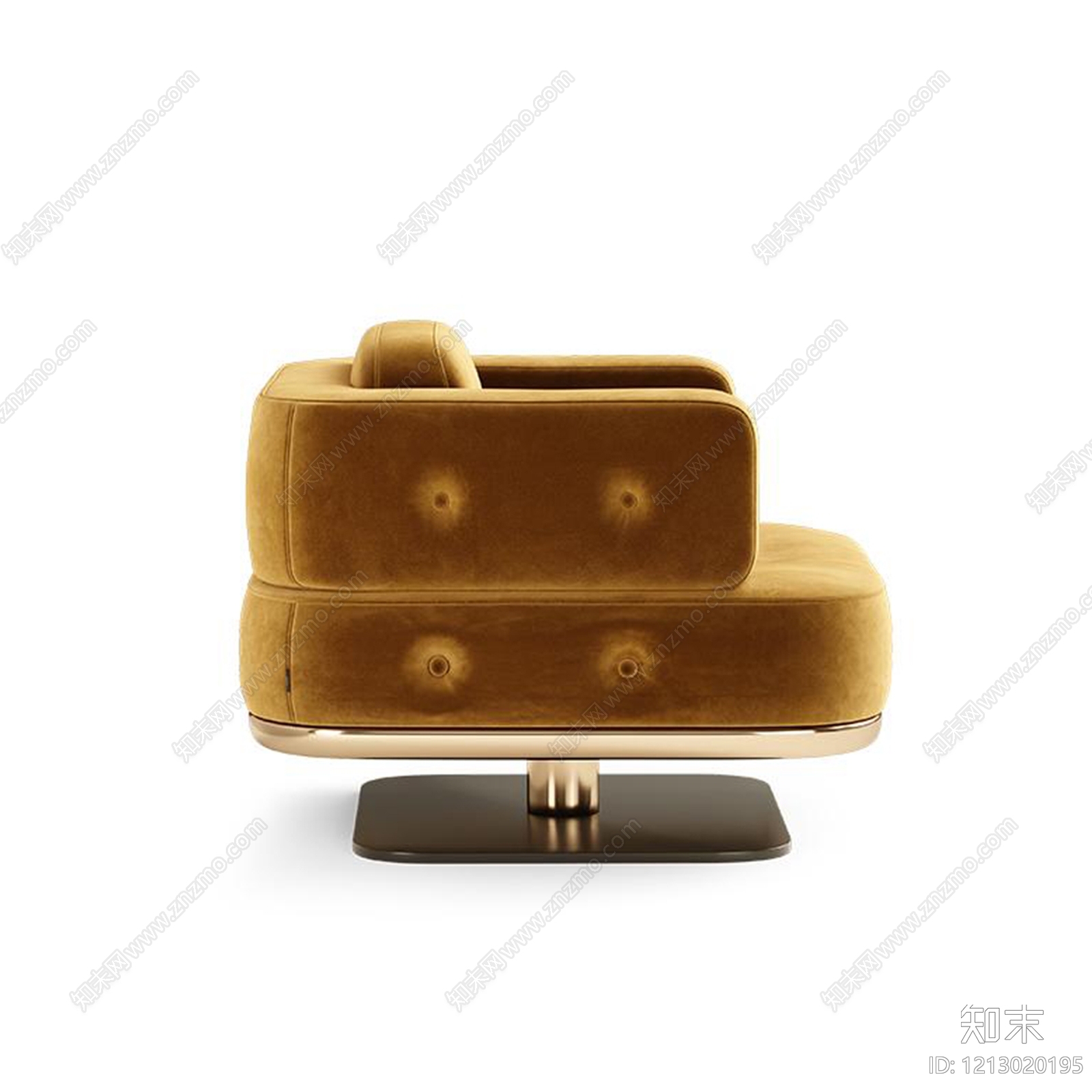 复古单人沙发3D模型下载【ID:1213020195】