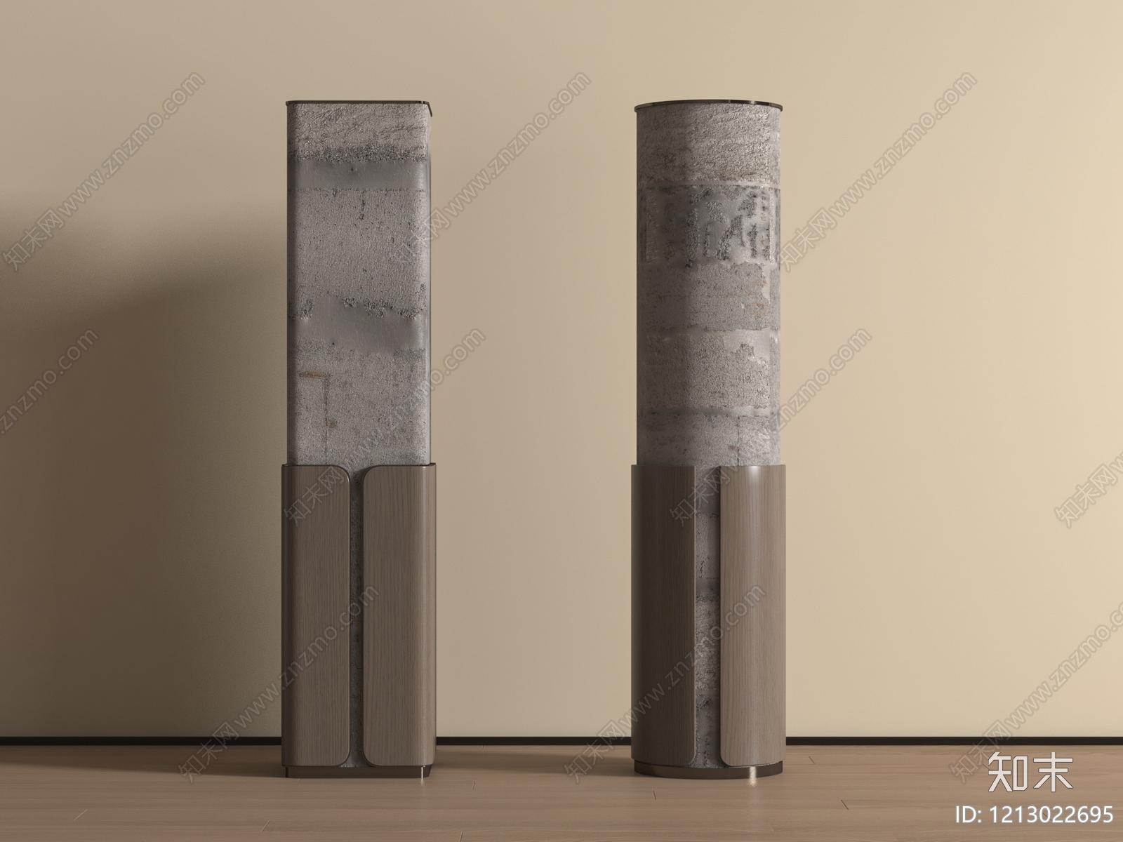 侘寂风柱子SU模型下载【ID:1213022695】