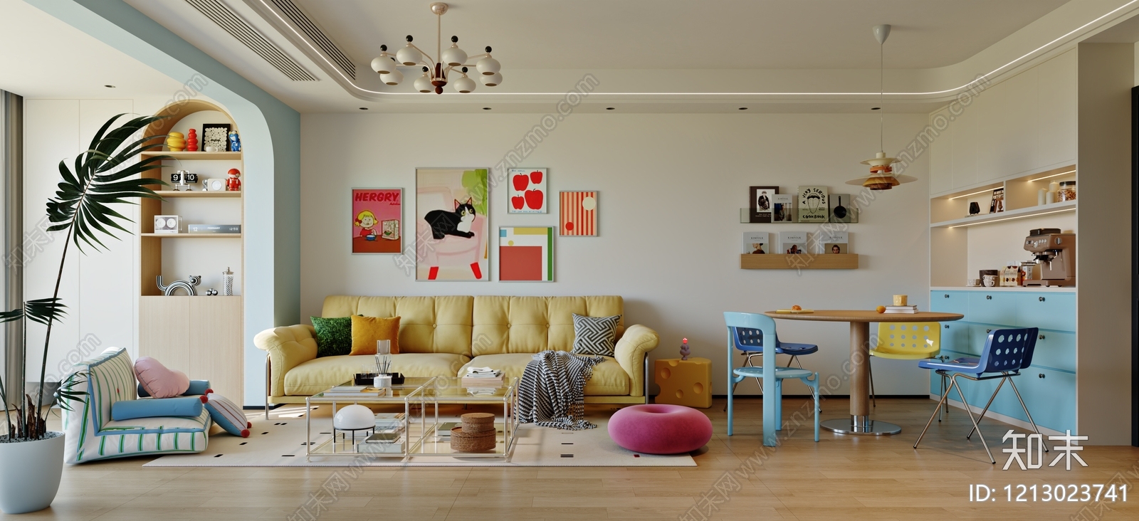 北欧风客餐厅3D模型下载【ID:1213023741】