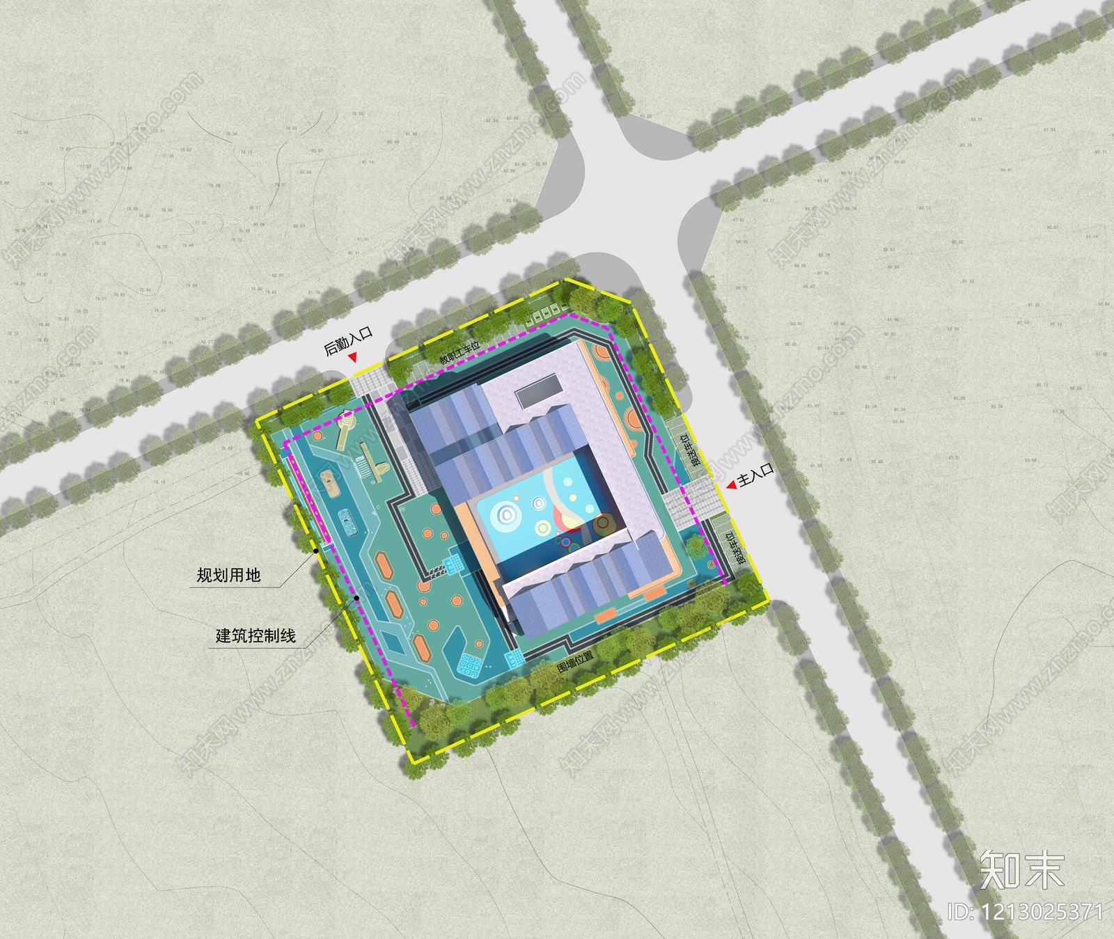 现代幼儿园建筑施工图下载【ID:1213025371】