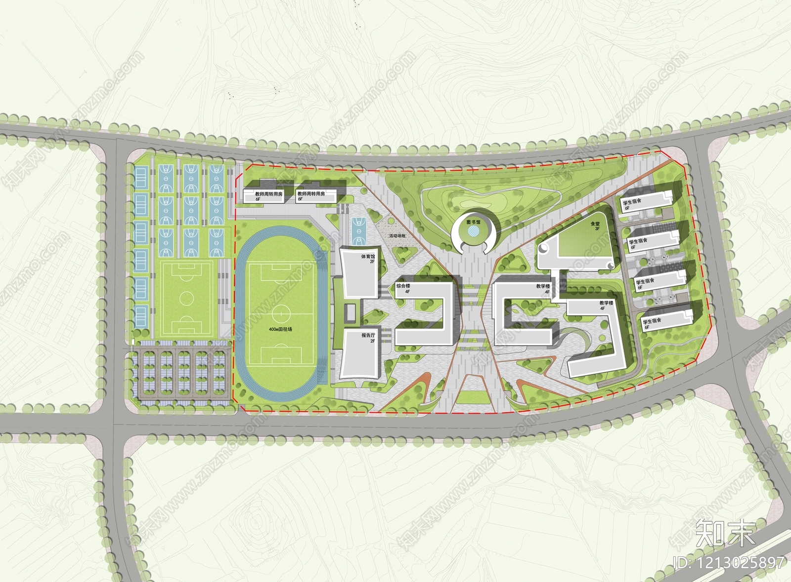 现代学校建筑施工图下载【ID:1213025897】