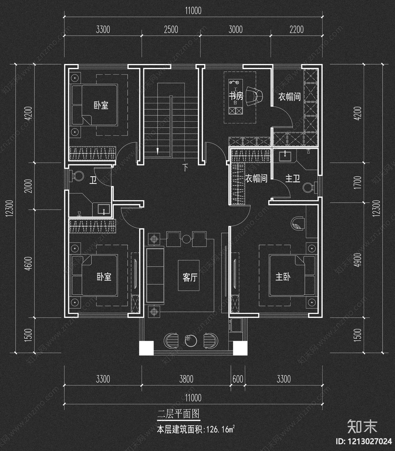 别墅cad施工图下载【ID:1213027024】