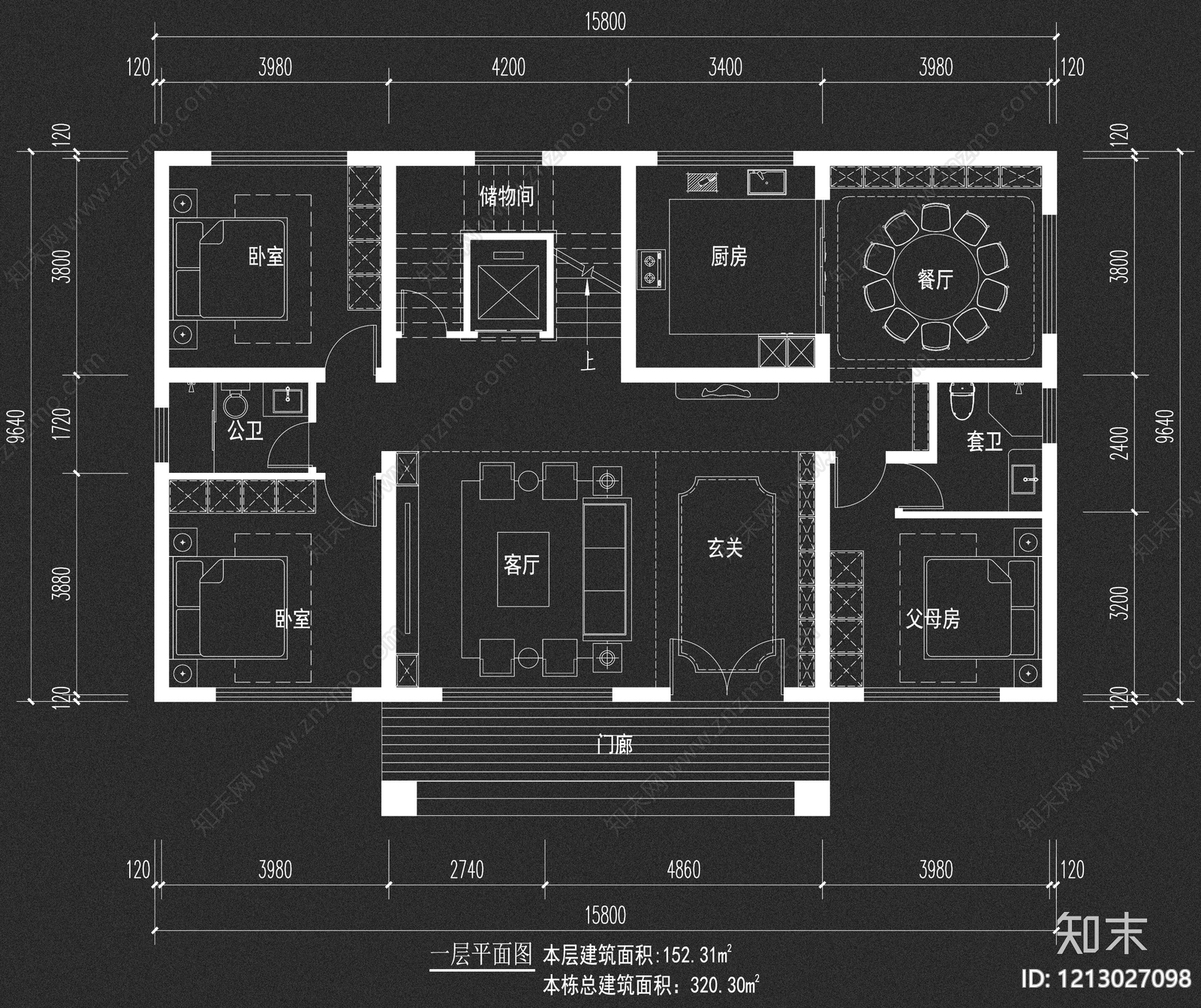 别墅施工图下载【ID:1213027098】