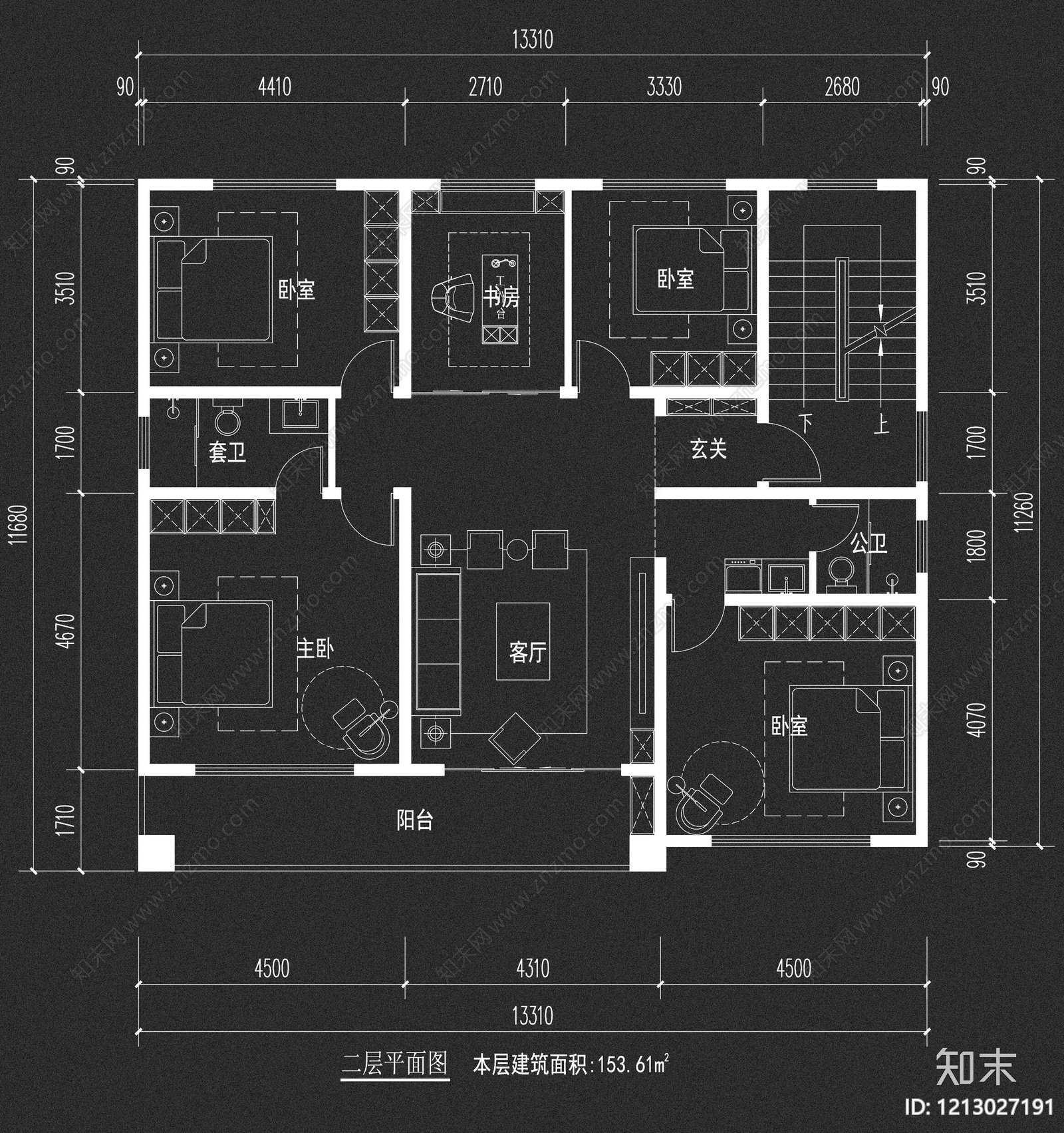别墅cad施工图下载【ID:1213027191】