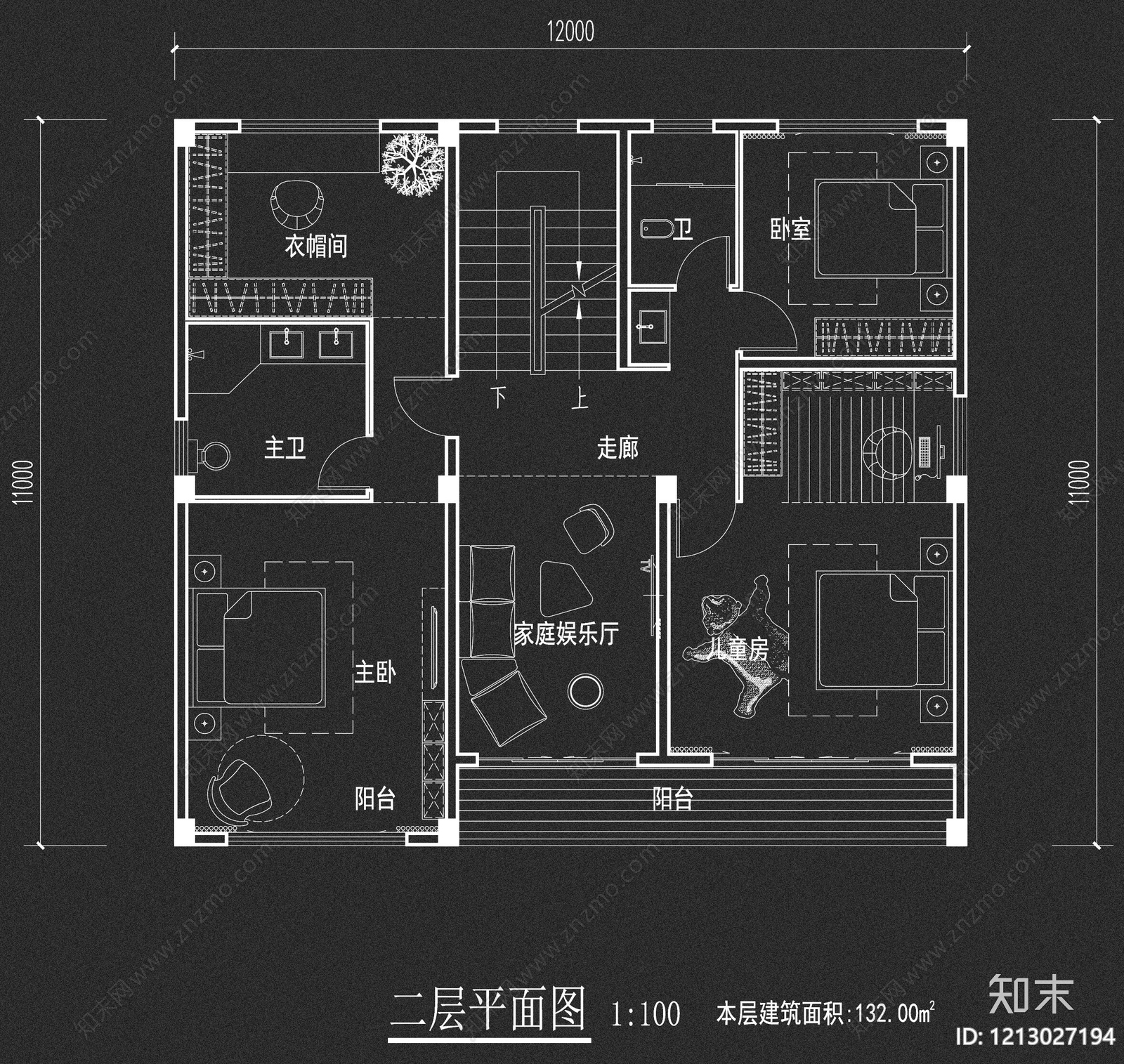 别墅cad施工图下载【ID:1213027194】
