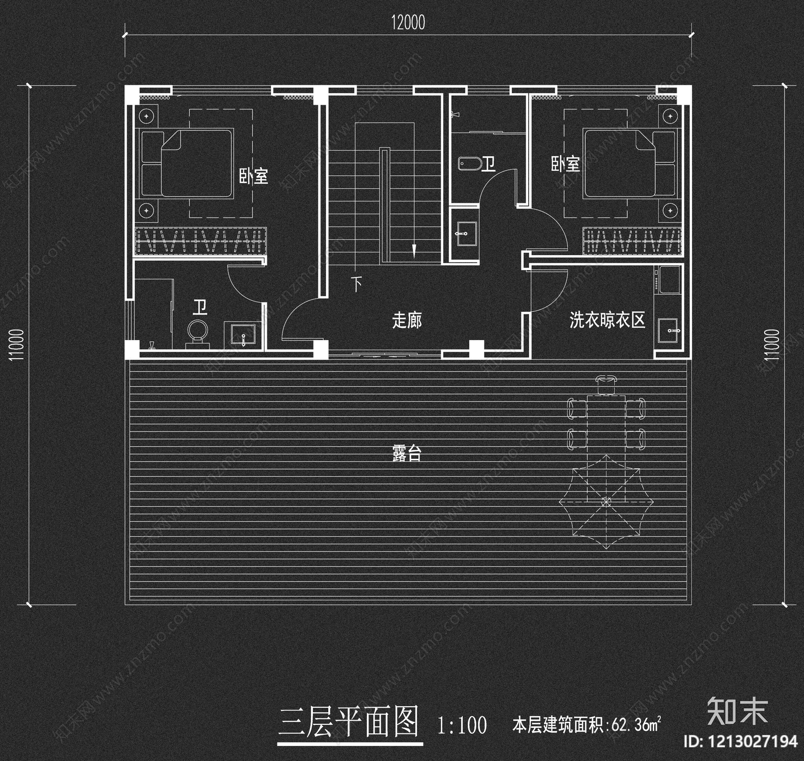 别墅cad施工图下载【ID:1213027194】