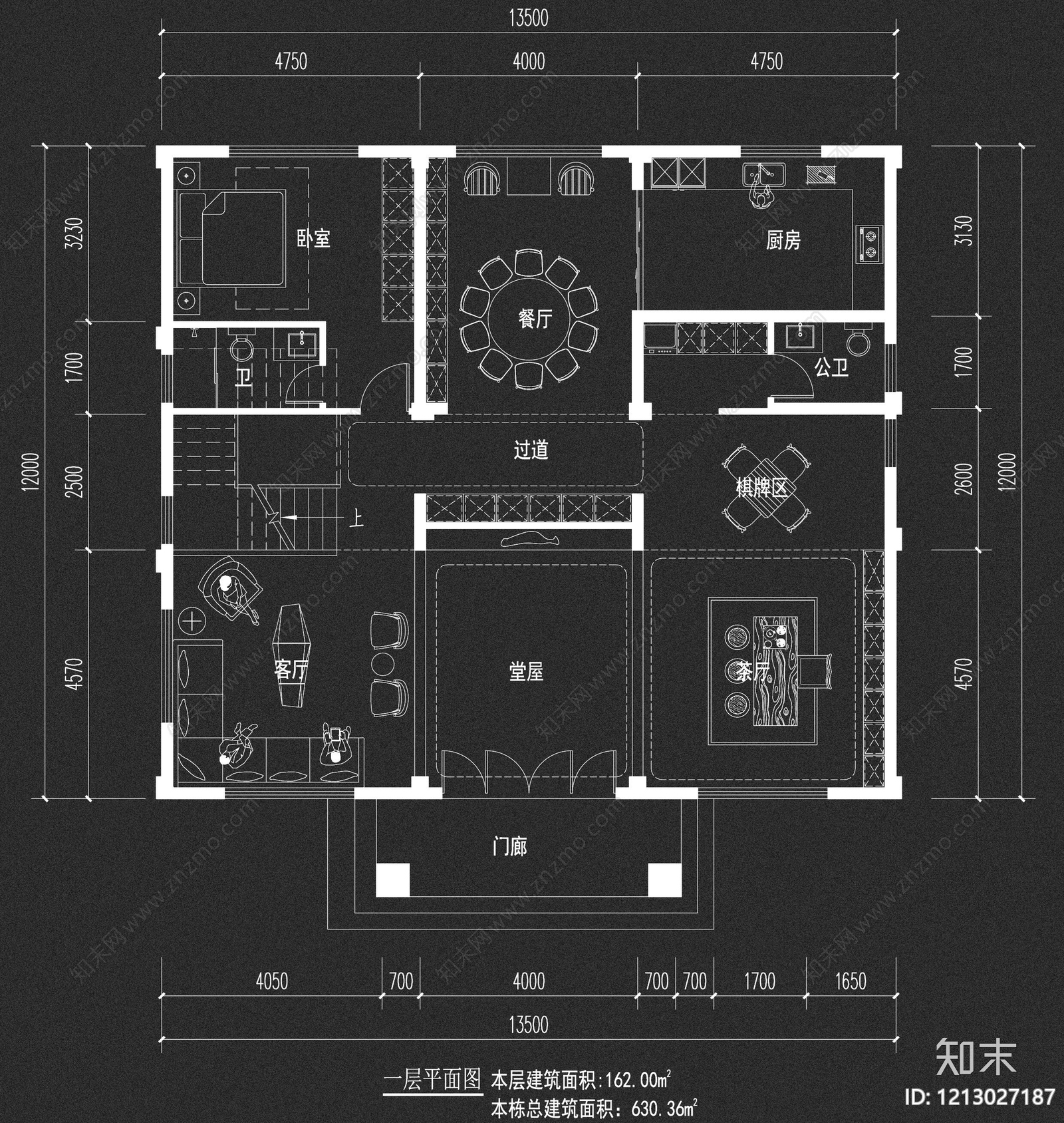 别墅cad施工图下载【ID:1213027187】