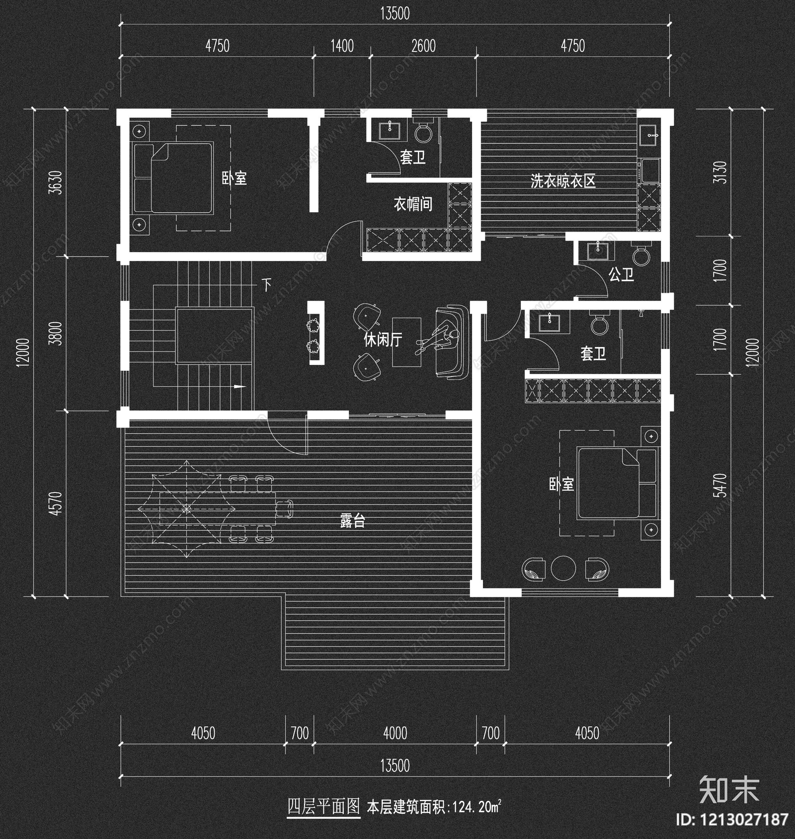 别墅cad施工图下载【ID:1213027187】