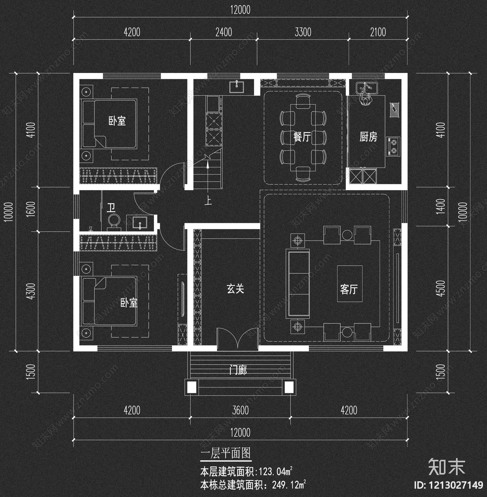 别墅cad施工图下载【ID:1213027149】
