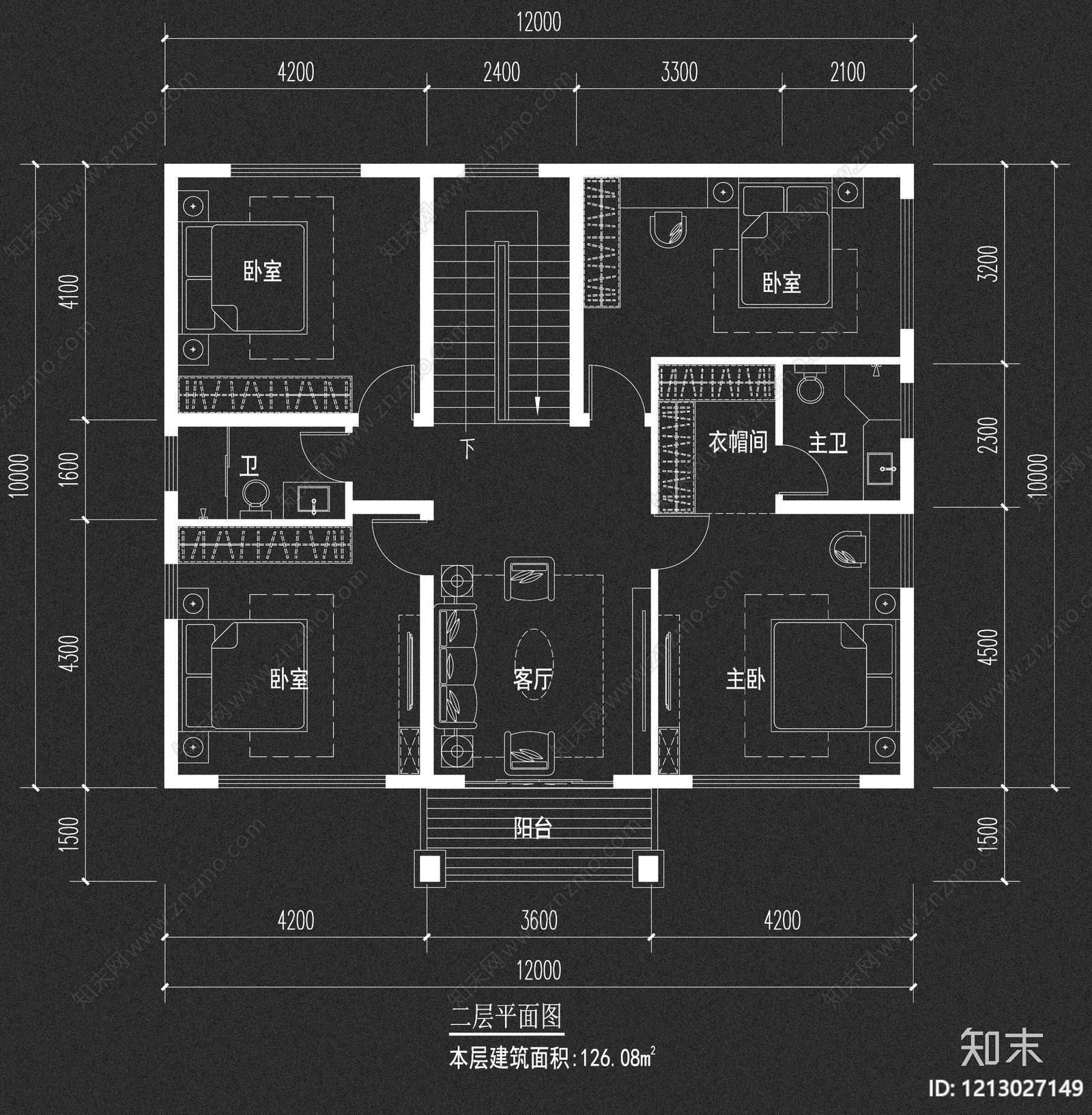 别墅cad施工图下载【ID:1213027149】