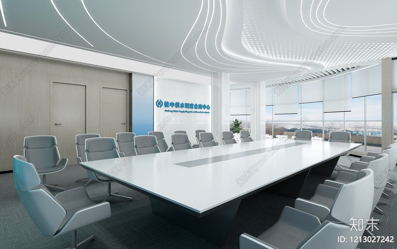 现代科技风会议室3D模型下载【ID:1213027242】