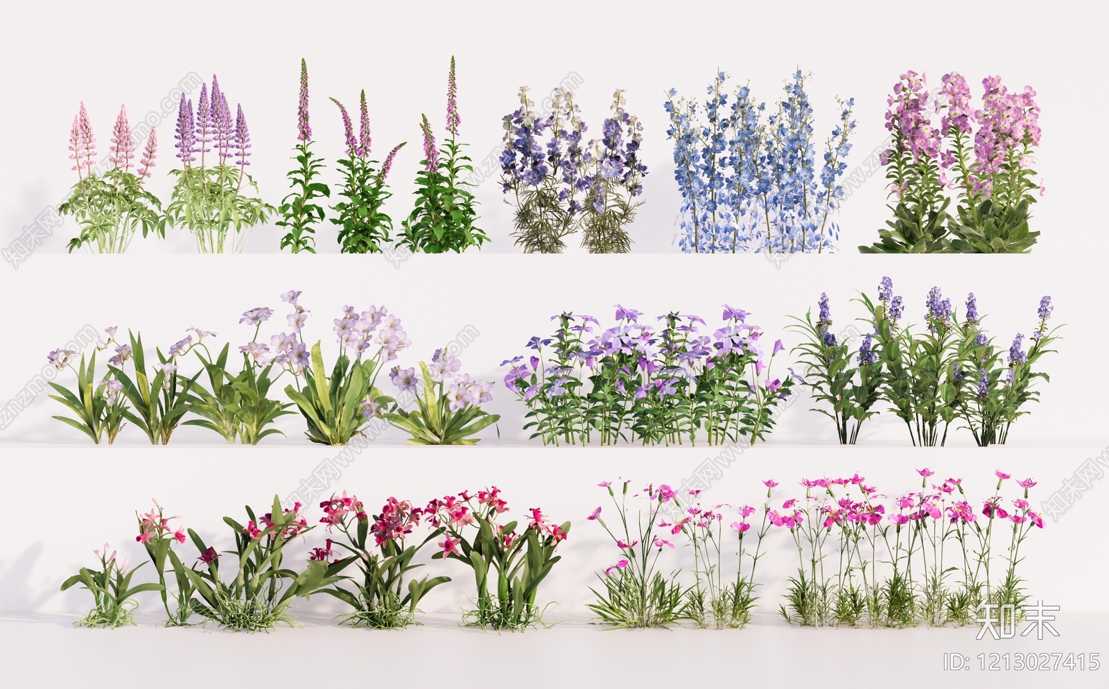 现代简约花境SU模型下载【ID:1213027415】