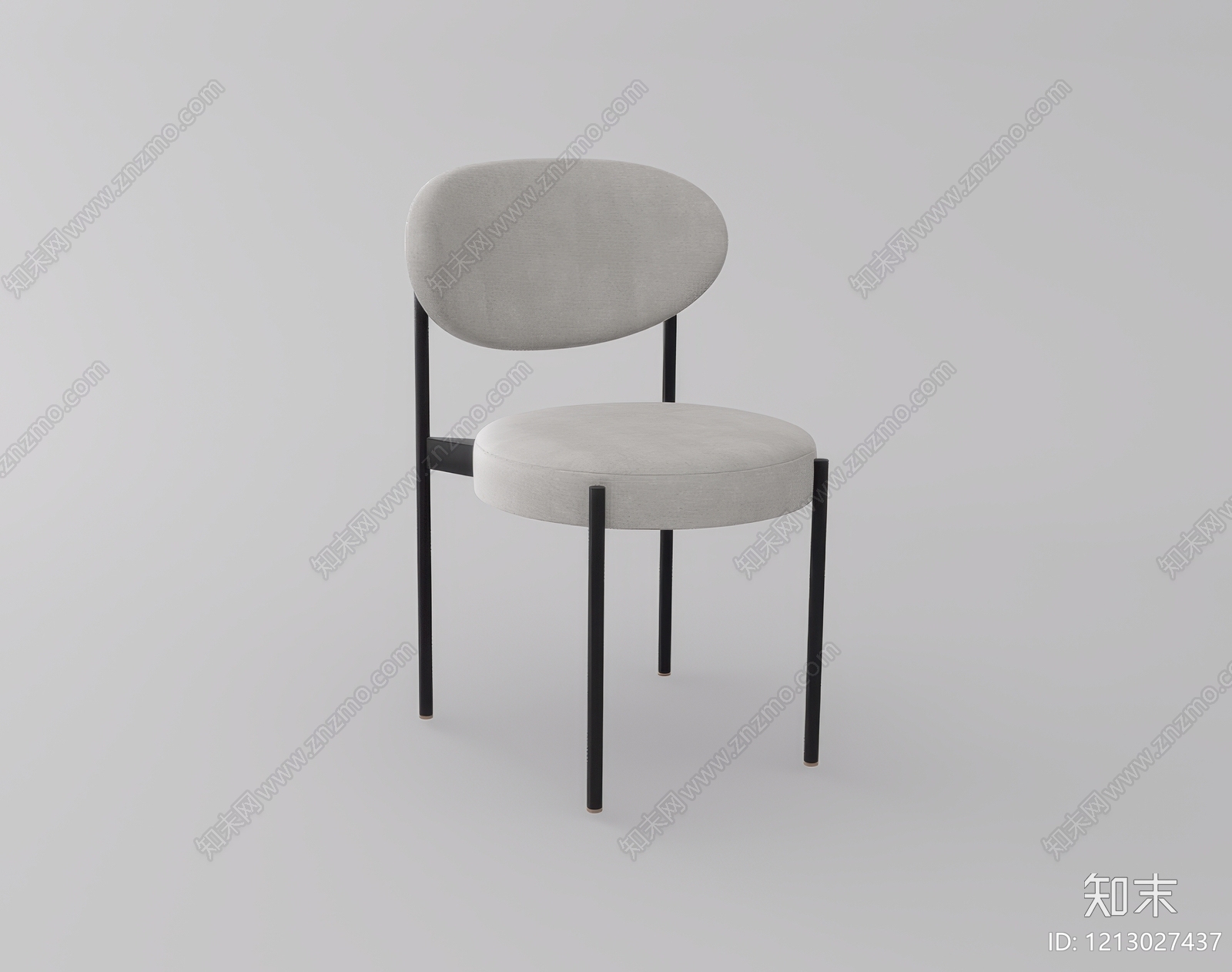 极简餐椅SU模型下载【ID:1213027437】