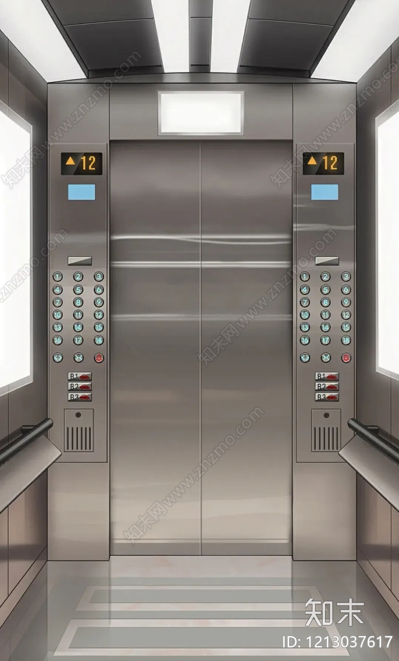 现代门贴图下载【ID:1213037617】