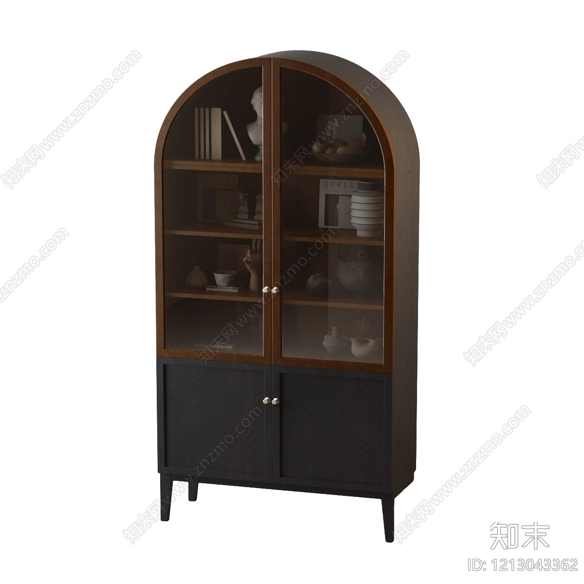 中古风书柜3D模型下载【ID:1213043362】