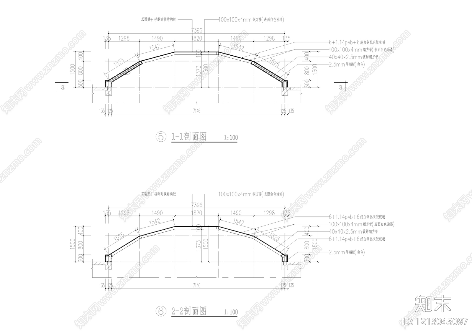 现代新中式商业综合体cad施工图下载【ID:1213045097】