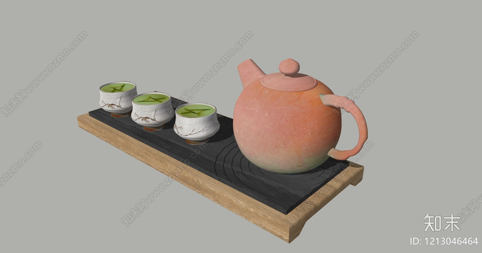 日式茶具SU模型下载【ID:1213046464】
