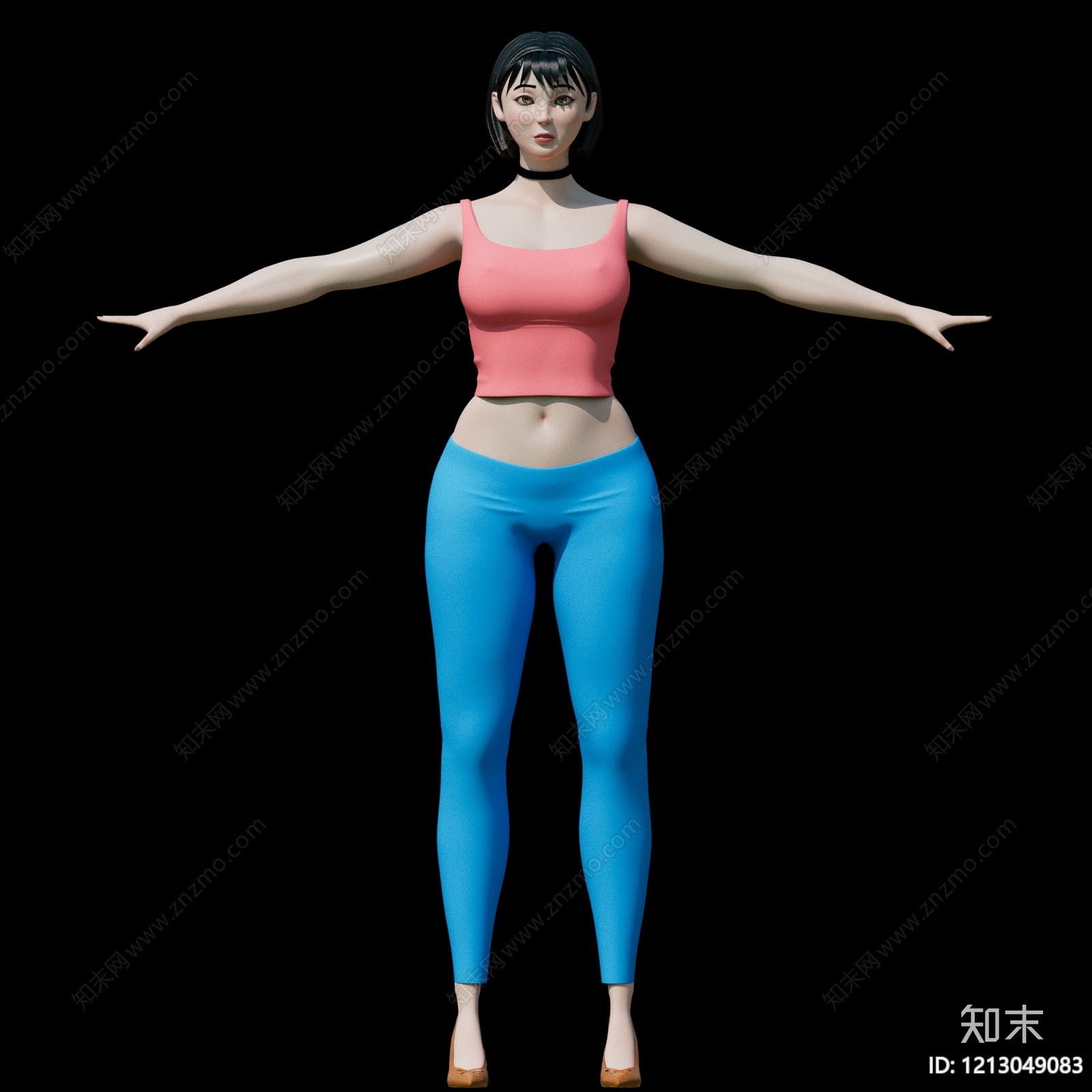 卡通写实风女人3D模型下载【ID:1213049083】