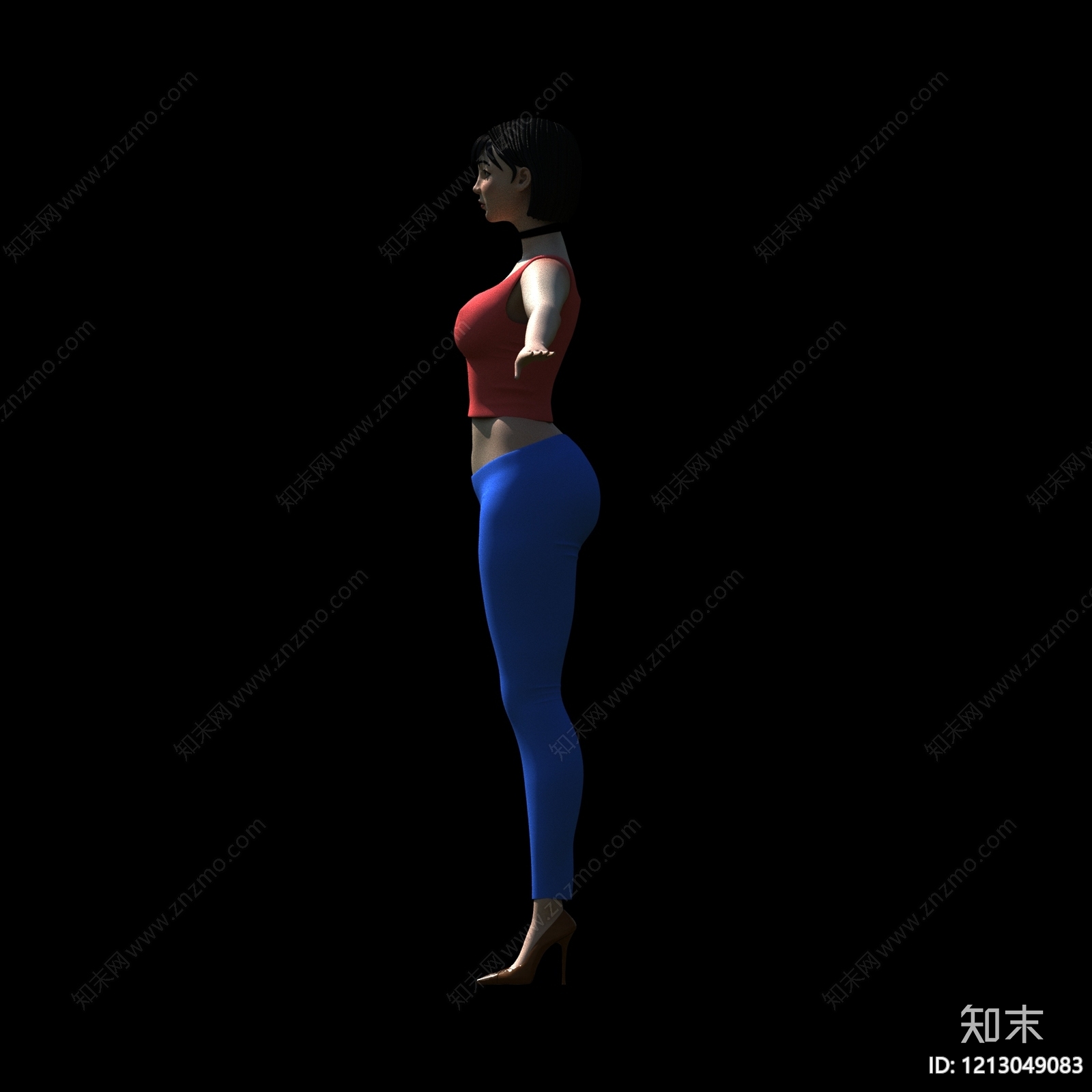 卡通写实风女人3D模型下载【ID:1213049083】