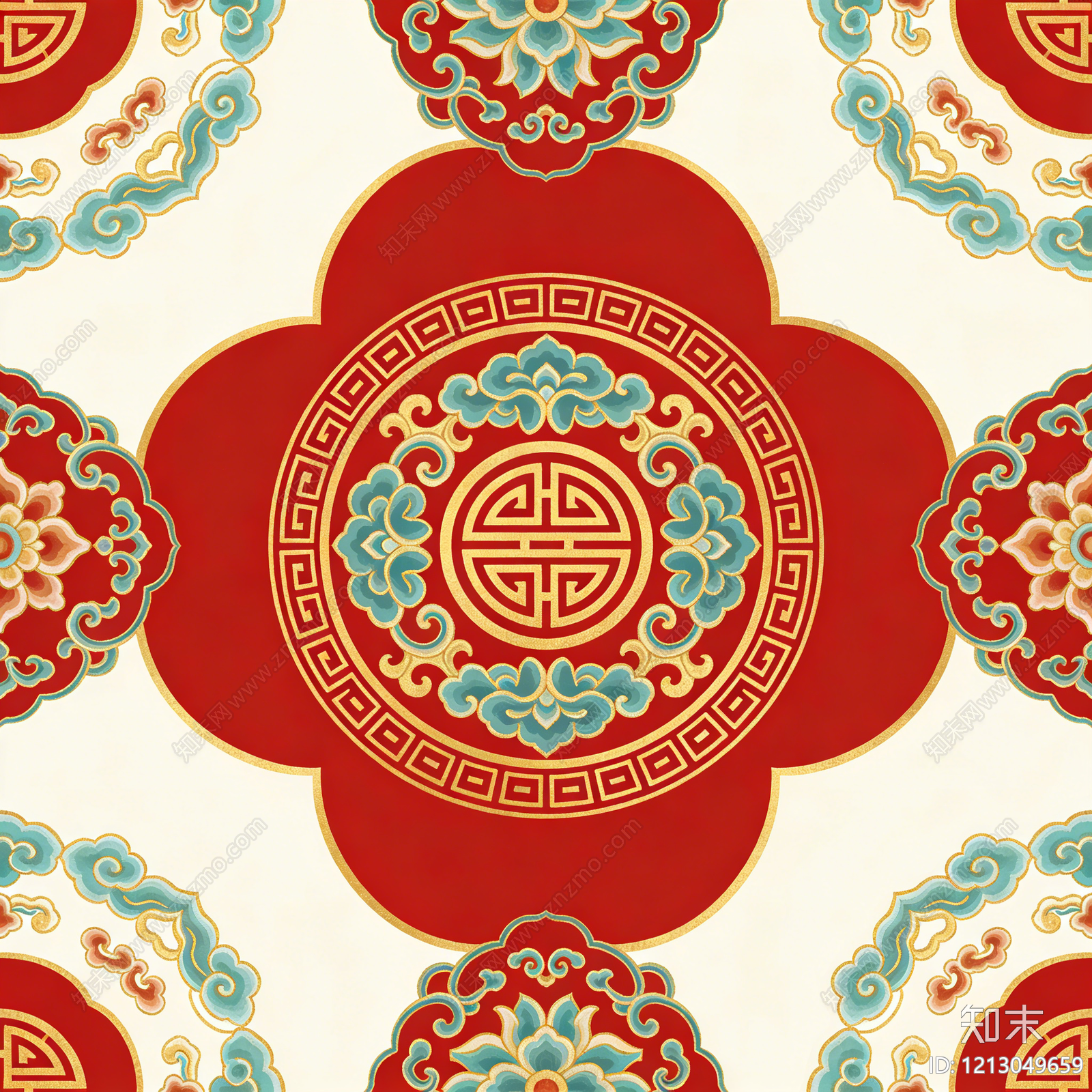 新中式中式传统纹样贴图下载【ID:1213049659】