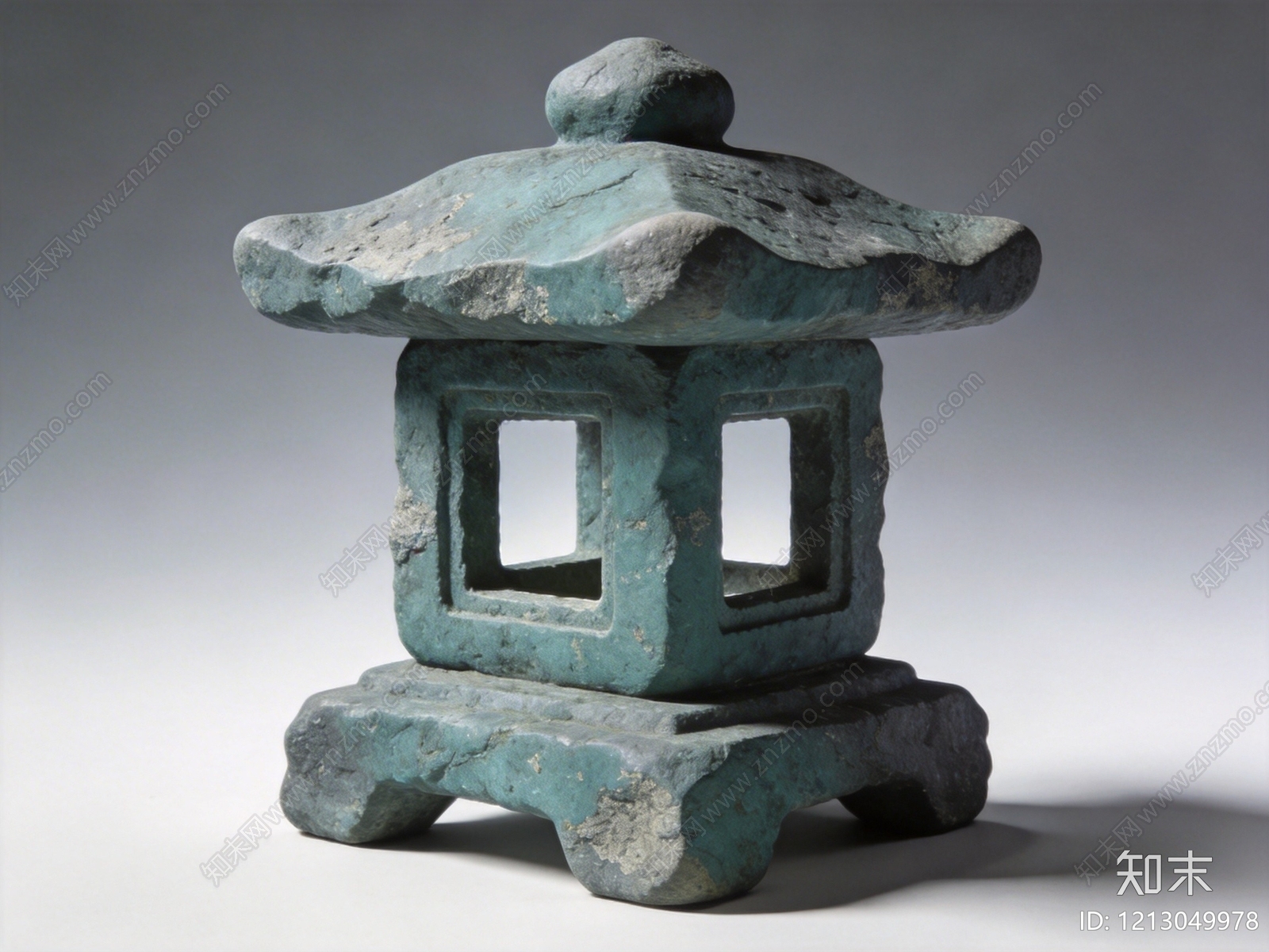 日式雕塑摆件SU模型下载【ID:1213049978】