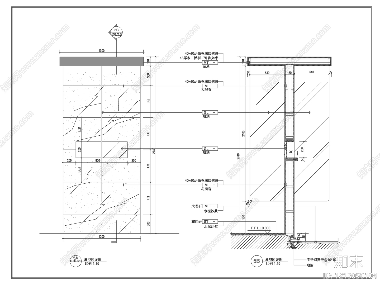 现代门cad施工图下载【ID:1213050104】