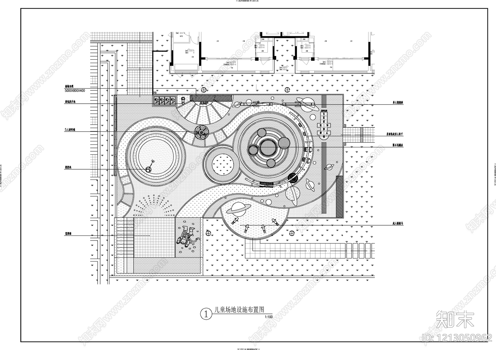 儿童公园cad施工图下载【ID:1213050962】