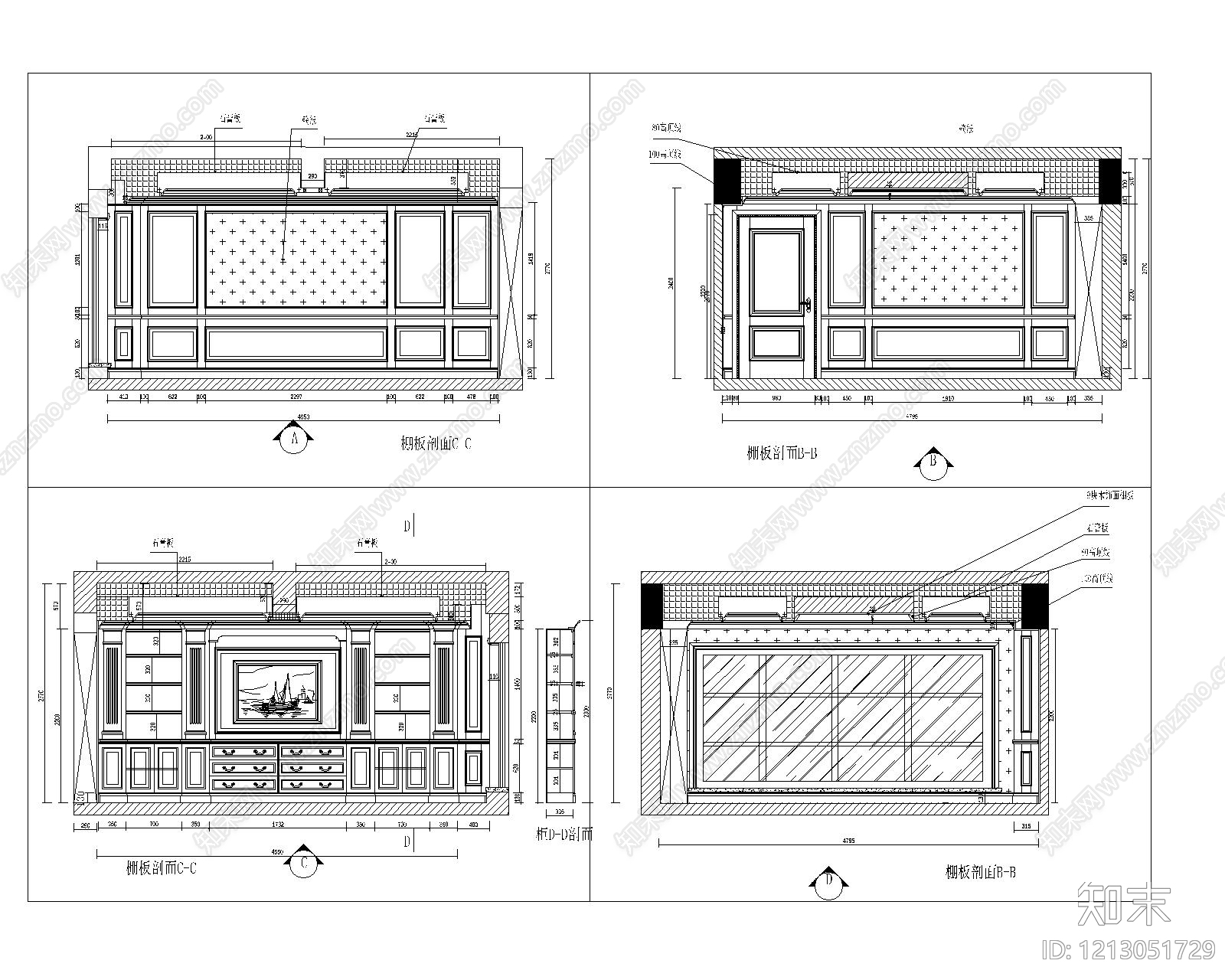 欧式独立办公室施工图下载【ID:1213051729】