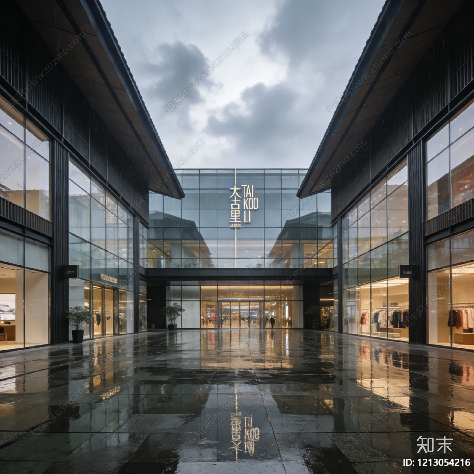 现代街道外景贴图下载【ID:1213054216】